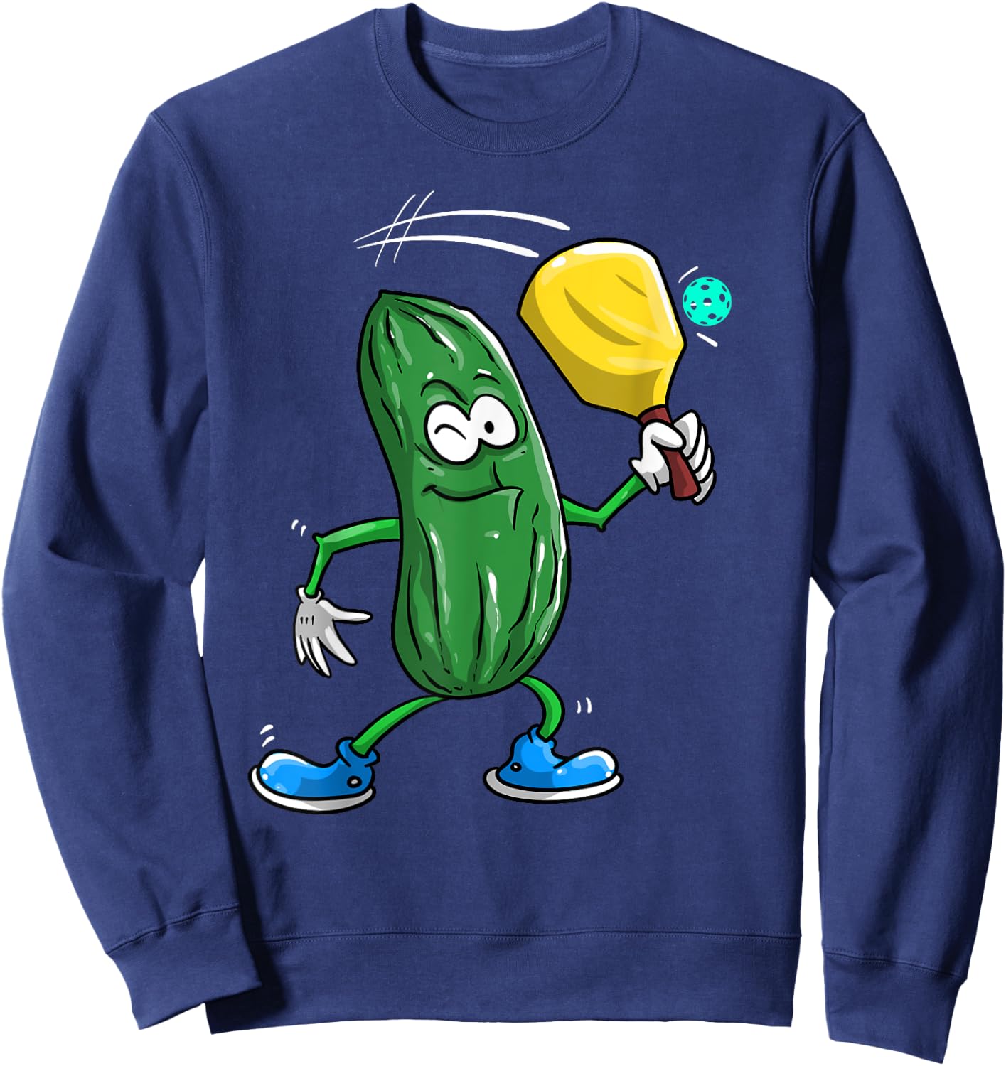 Funny Pickleball Gift Cool Pickle Lover Sweatshirt - Sweatshirt | Navy