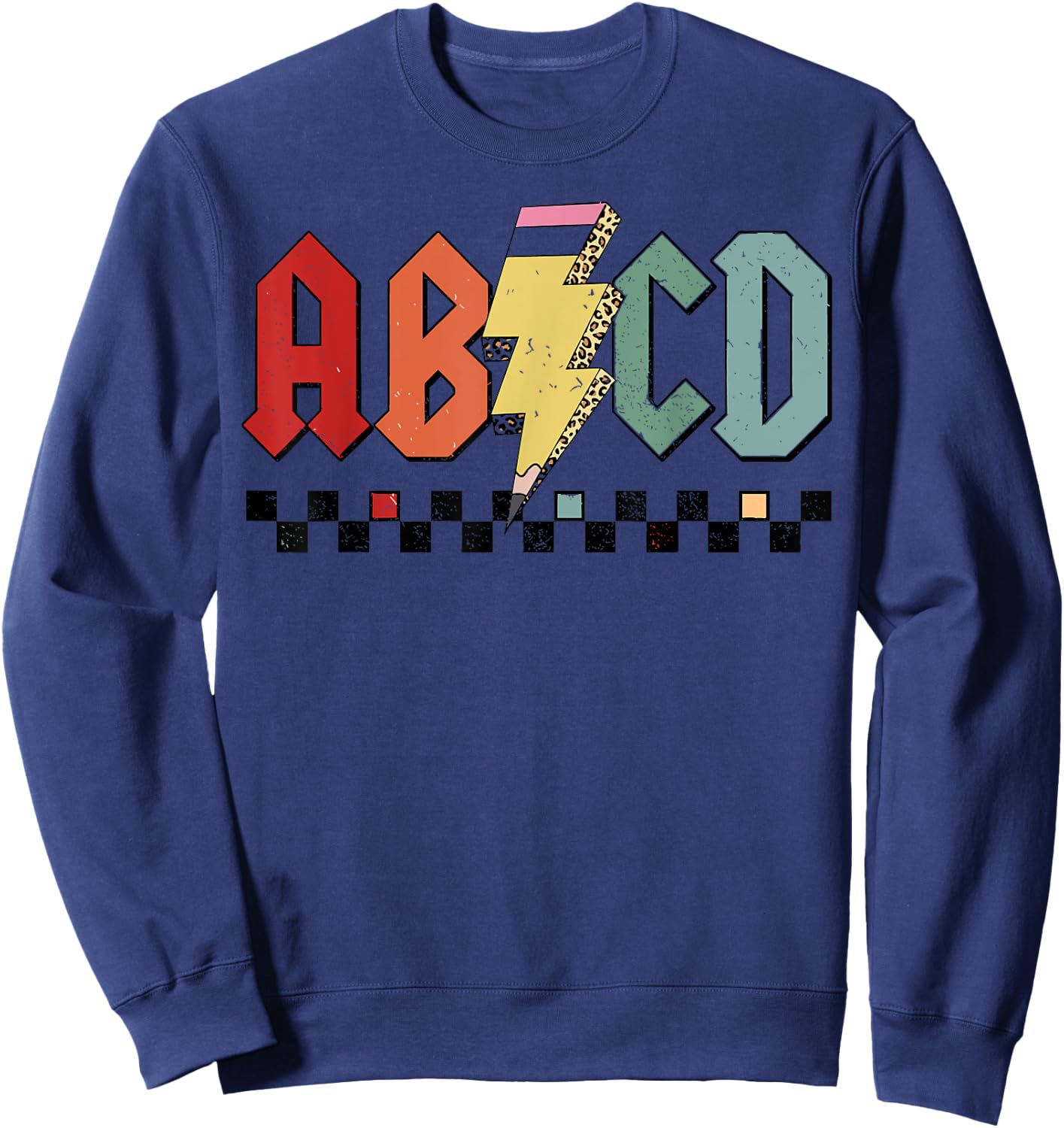 Rock Abcd Back To School Abcd Preschool Teacher Appreciation Sweatshirt - Sweatshirt | Navy