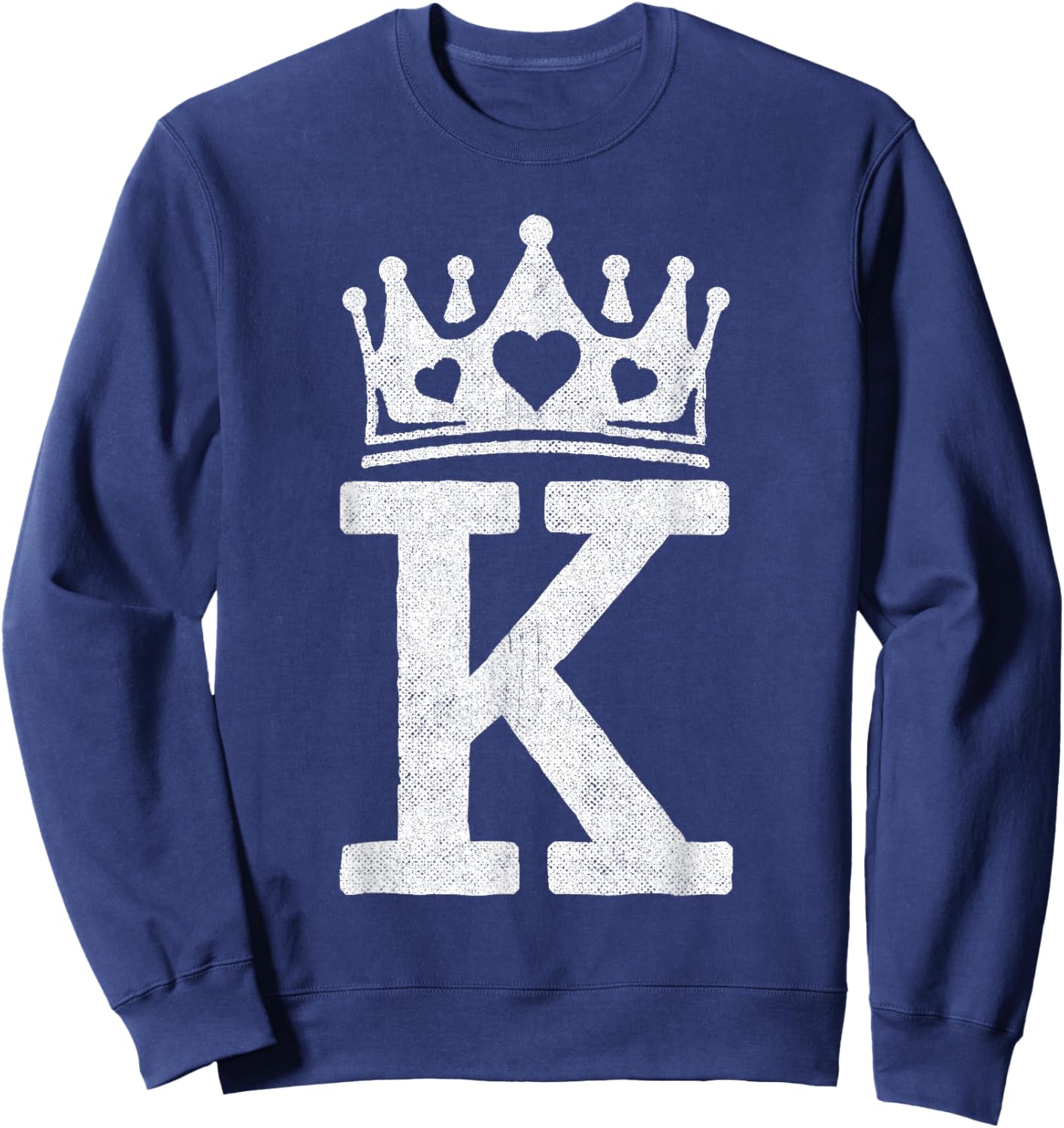 King Hearts Halloween Costume - Valentines King of Hearts Sweatshirt - Sweatshirt | Navy