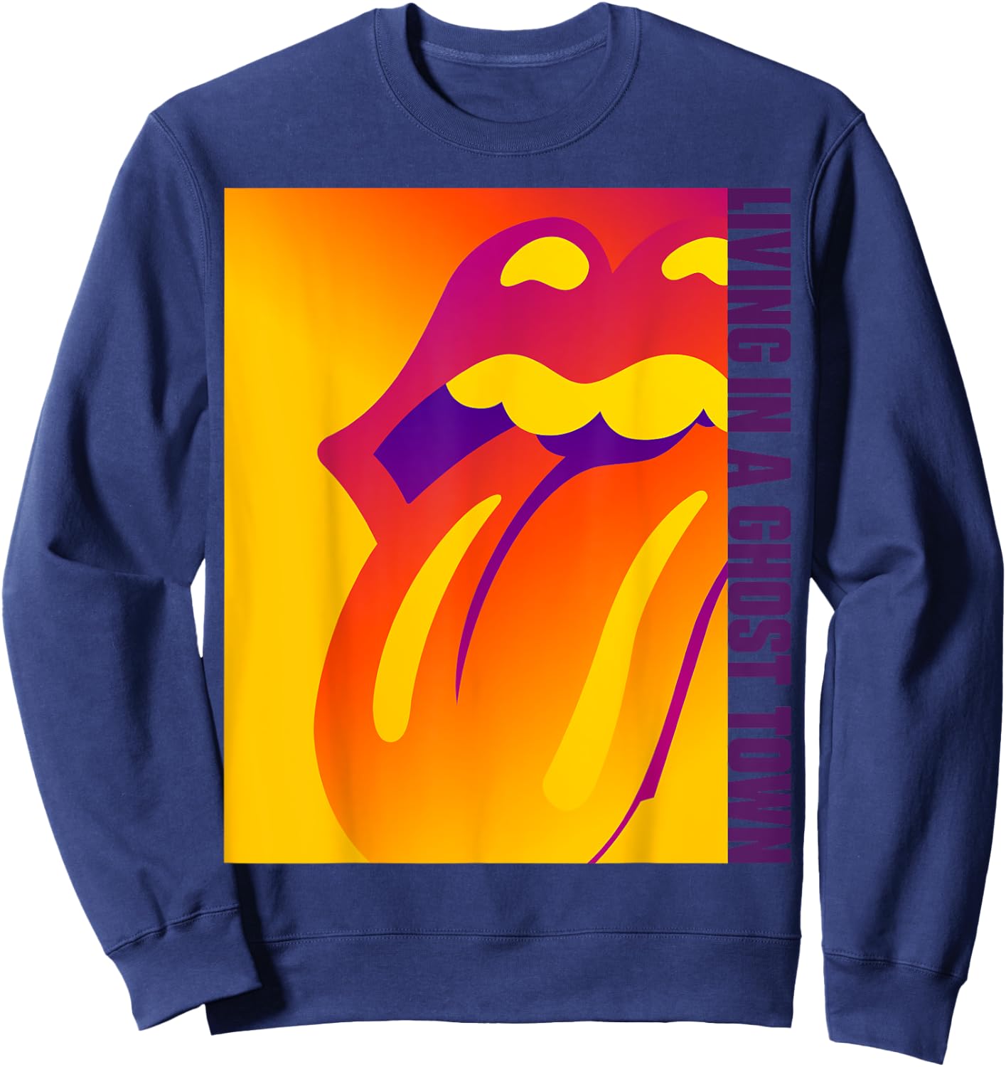 Rolling Stones Living In A Ghost Town Sweatshirt - Sweatshirt | Navy