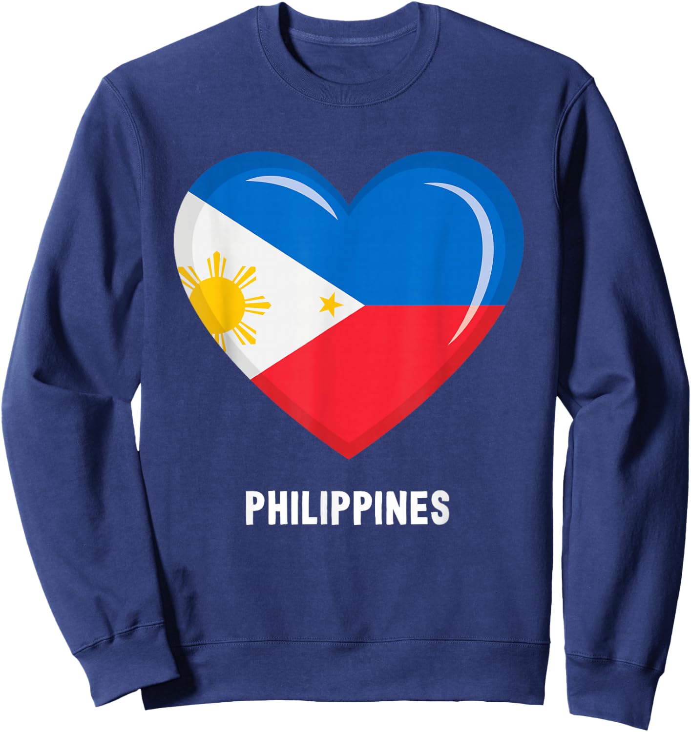 Philippine Flag Shirt | Filipino Sweatshirt - Sweatshirt | Navy