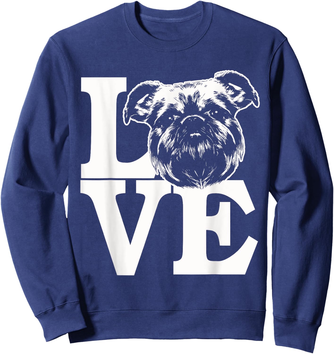 I Love My Brussels Griffon - Cool Brussels Griffon Mom Sweatshirt - Sweatshirt | Navy