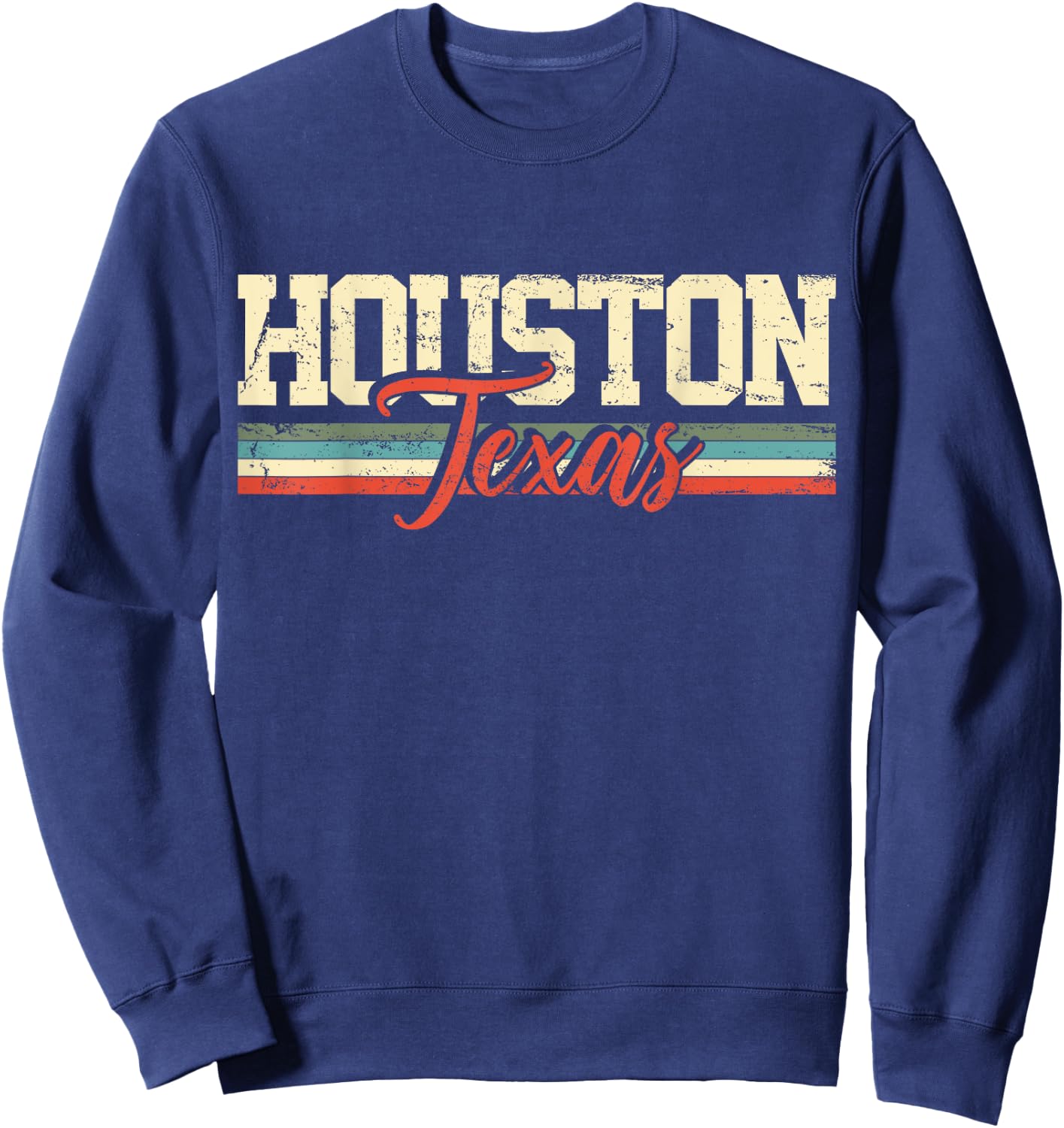Houston Texas Vintage Gift Sweatshirt - Sweatshirt | Navy