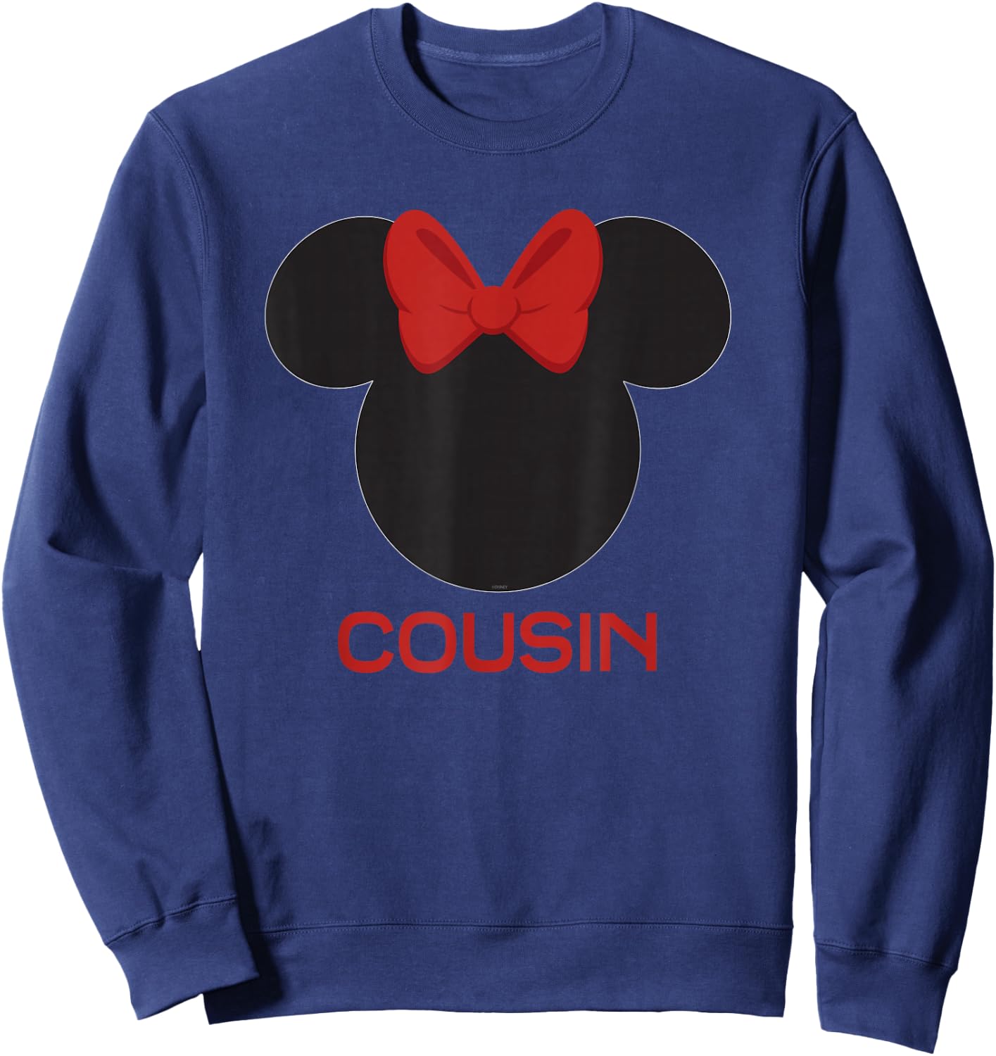 Disney Minnie Mouse Red Bow Icon Cousin Family Sweatshirt - Sweatshirt | Navy