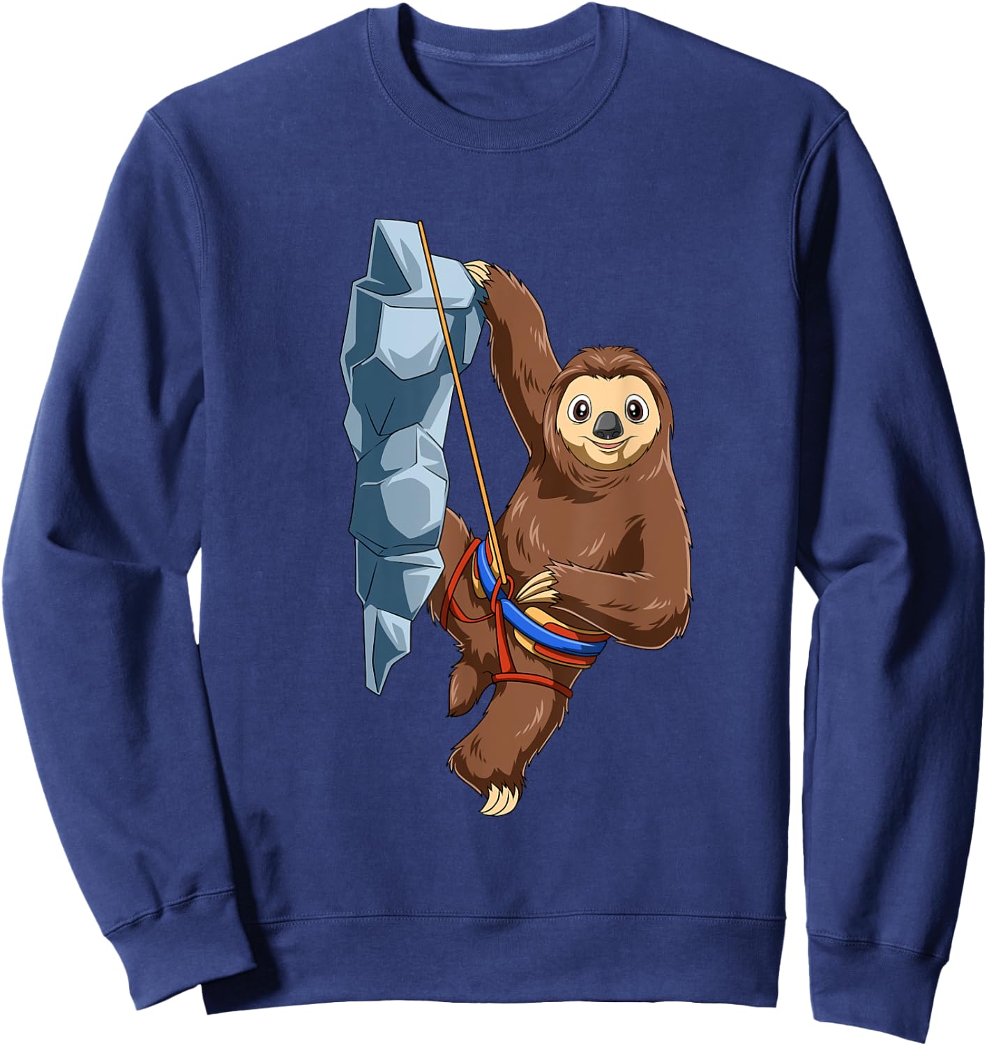 Chilled Sloth - Bouldering and Rock Climbing Gift Sweatshirt - Sweatshirt | Navy
