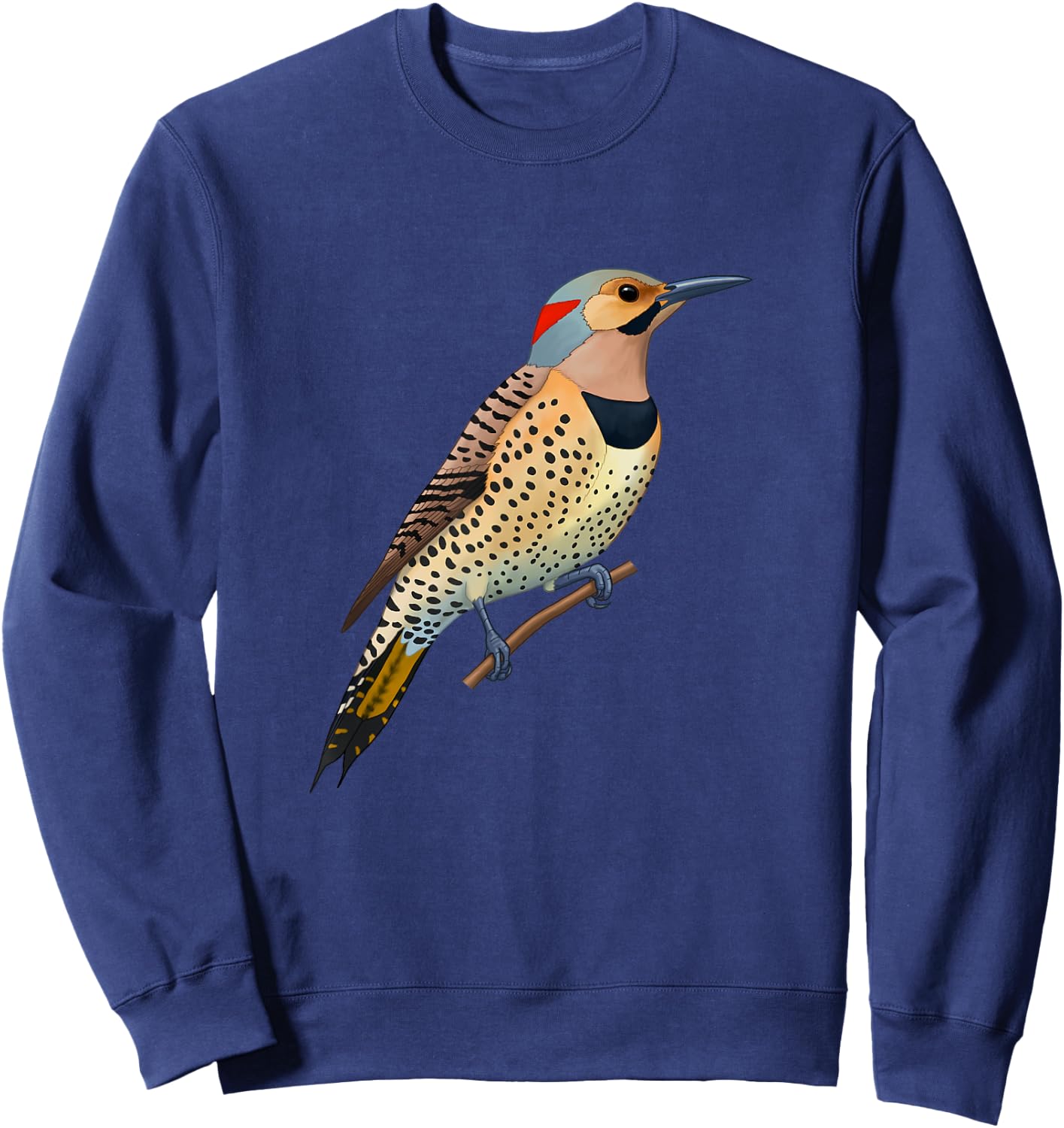 Yellow Shafted Northern Flicker Woodpecker Bird Lover Gift Sweatshirt - Sweatshirt | Navy