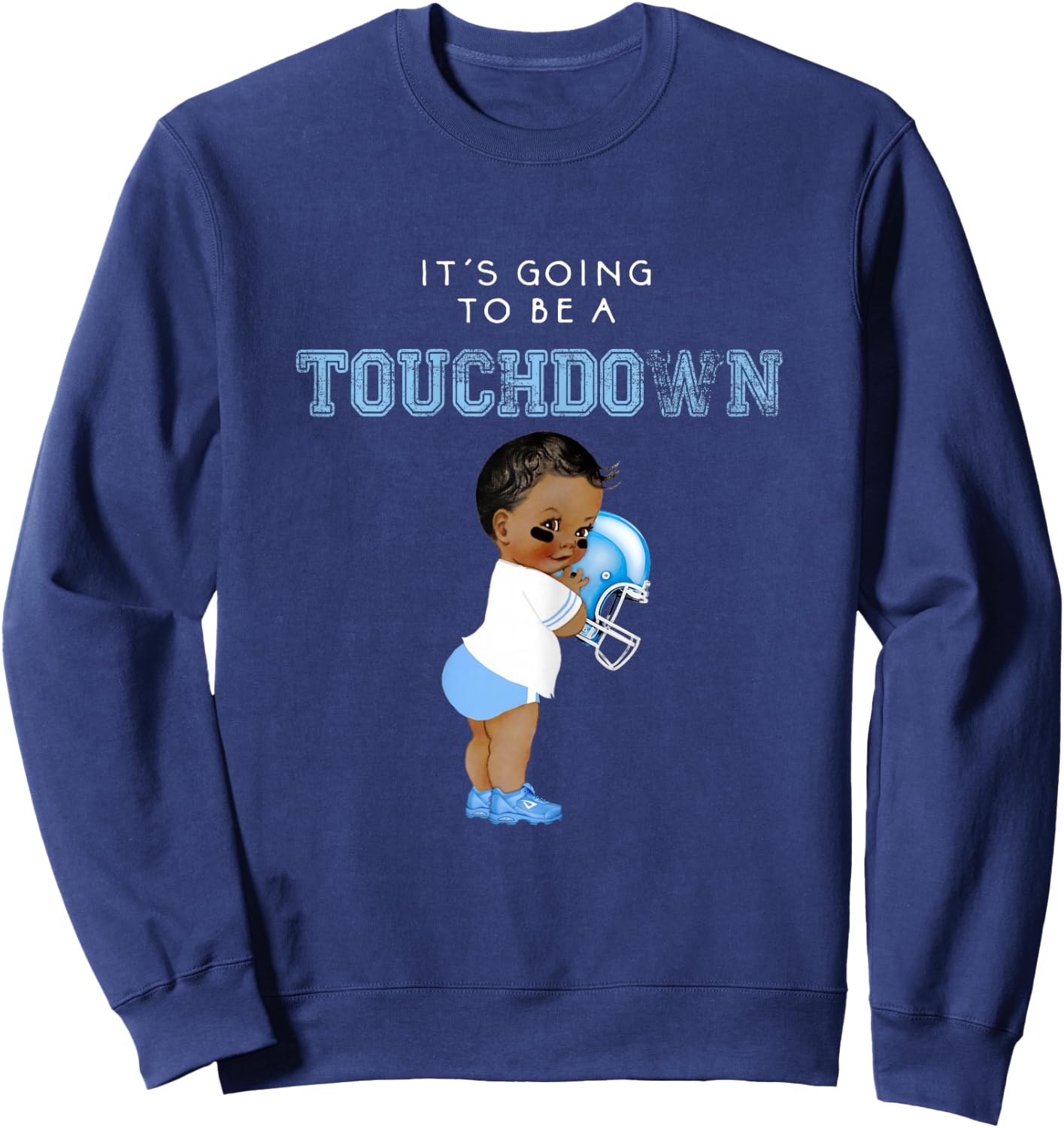 Its A Boy Gender Reveal Touchdown Tutu Baby Shower Inspired Sweatshirt - Sweatshirt | Navy