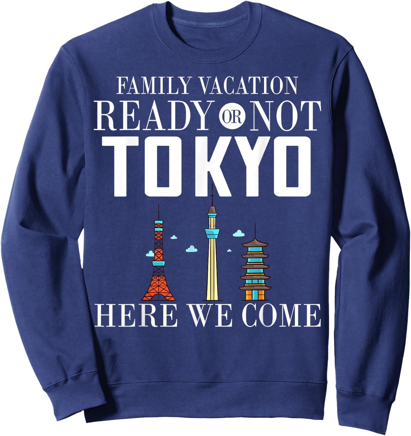 Tokyo Japan City Trip Skyline Map Travel Sweatshirt - Sweatshirt | Navy