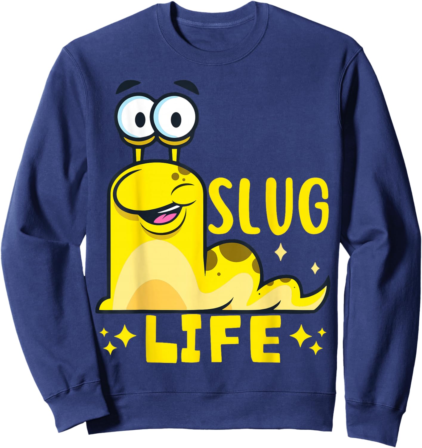 Slug Life Yellow Banana Slug Snail Lover Slug Costume Sweatshirt - Sweatshirt | Navy