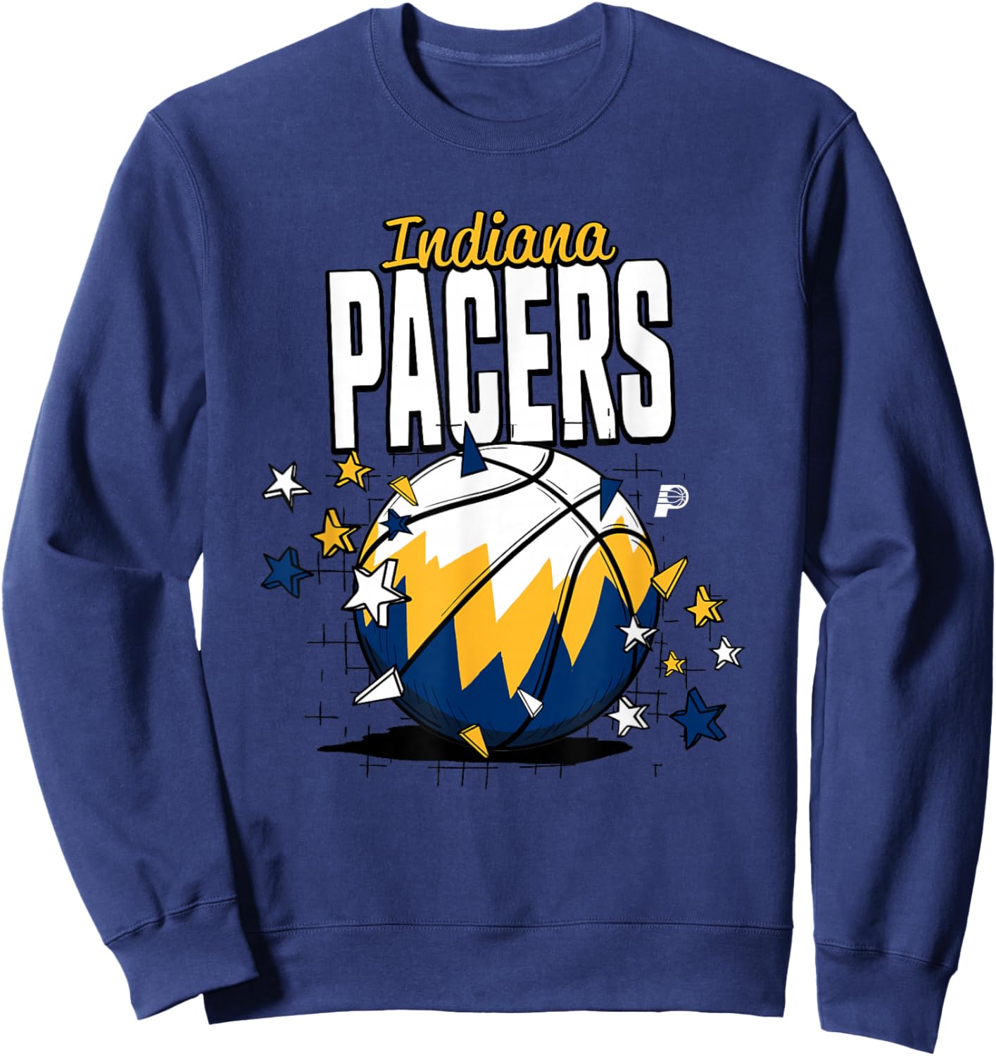 NBA Indiana Pacers Basketball Doodle Stars Sweatshirt - Sweatshirt | Navy