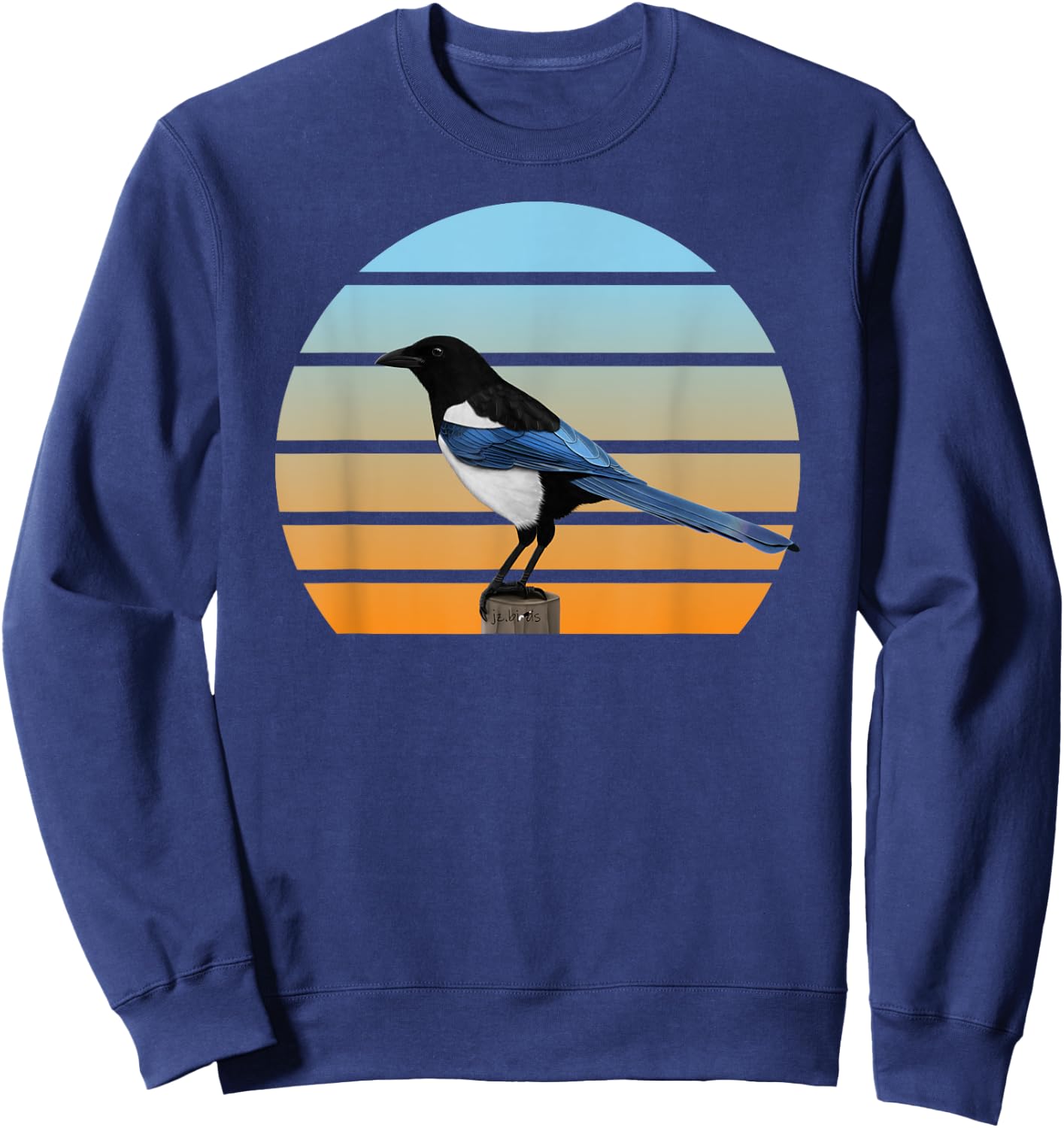 Magpie Bird Birdlover Birdwatcher Animal Biologist Birder Sweatshirt - Sweatshirt | Navy