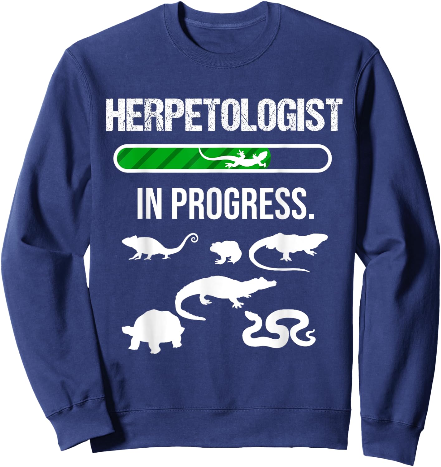 Cool Herpetologist In Progress | Funny Herpetology Kids Gift Sweatshirt - Sweatshirt | Navy