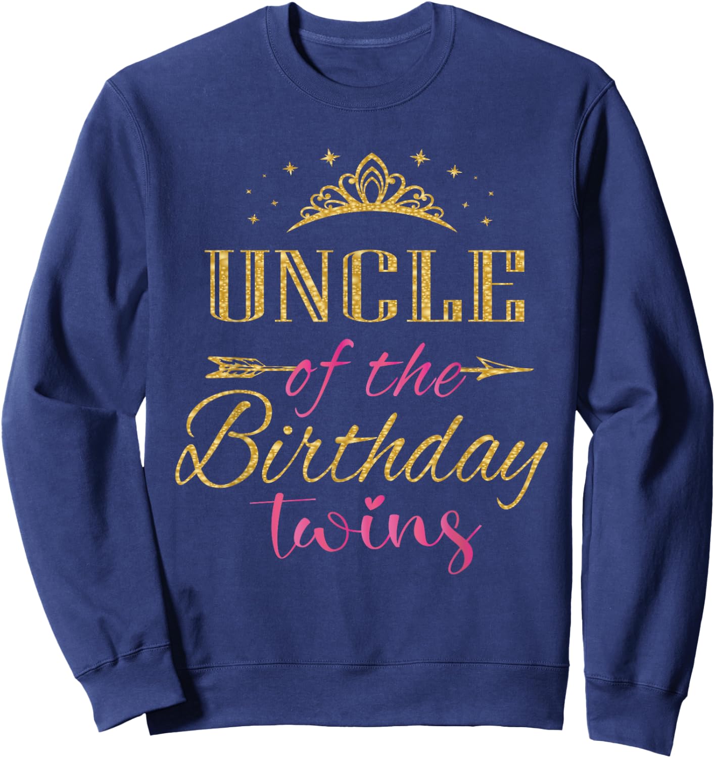 Uncle Of The Birthday Twins Kids Party Sweatshirt - Sweatshirt | Navy