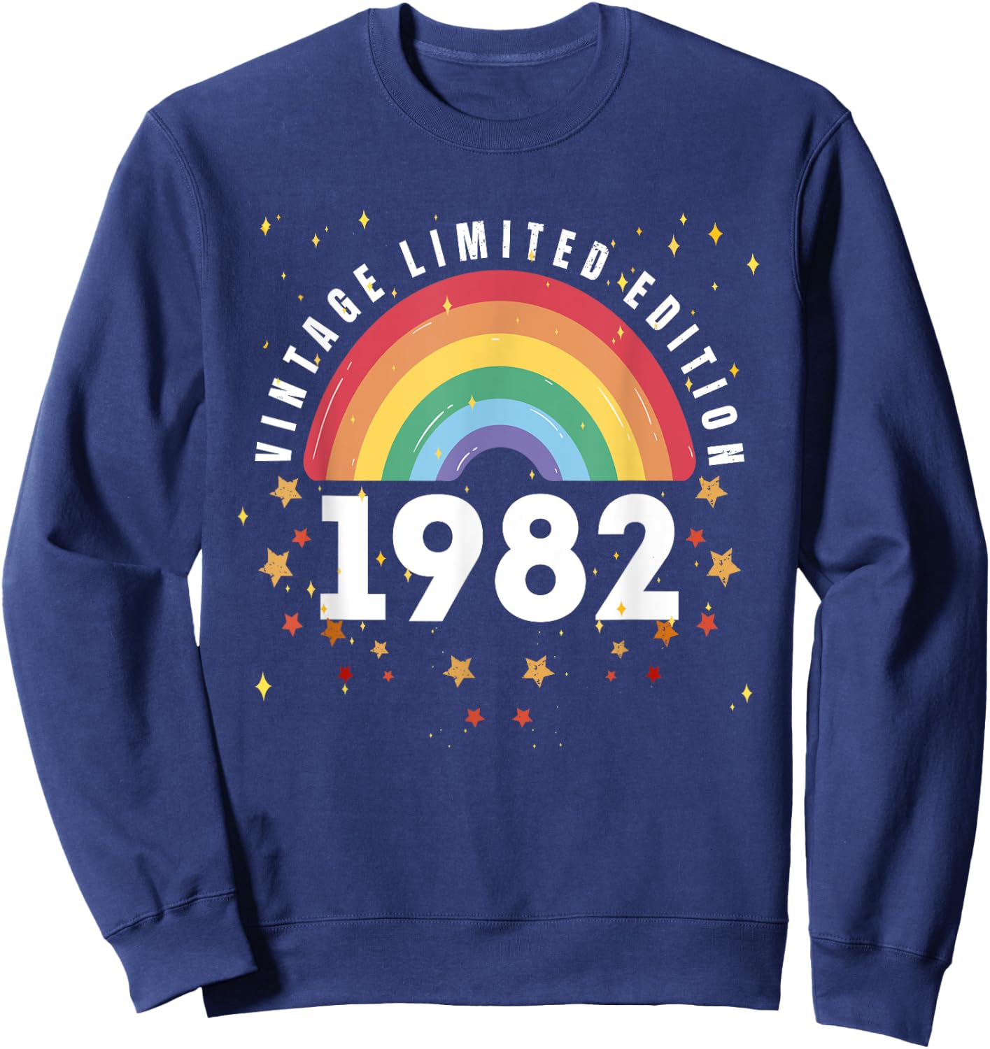 Funny Vintage 1982 Limited Edition Rainbow 41st Birthday Sweatshirt - Sweatshirt | Navy