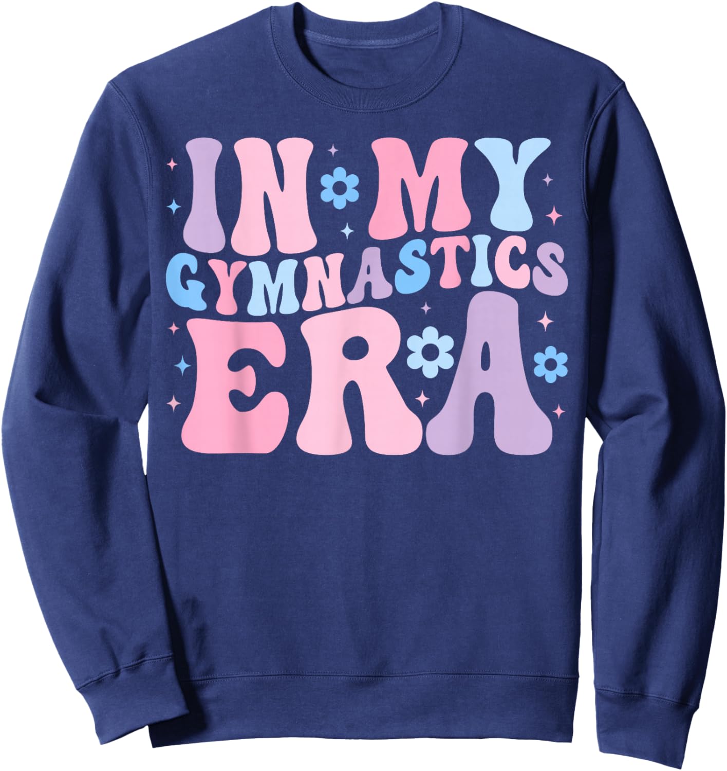 In My Gymnastics Era Gymnast Gymnastic Women Girls Groovy Sweatshirt - Sweatshirt | Navy