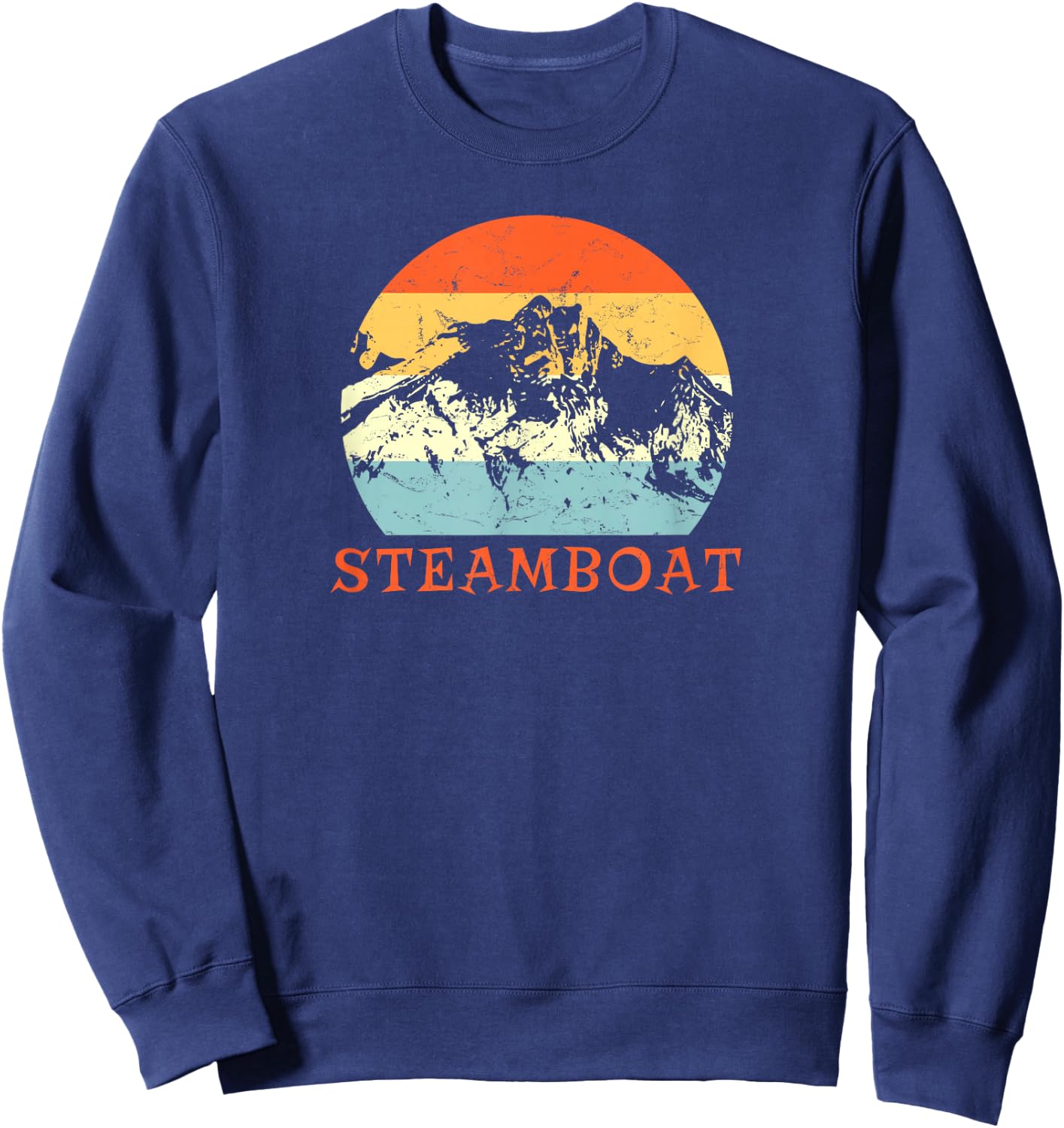 KULAWIND Steamboat Springs, Colorado Snow Ski & Outdoor Paradise - Black, Small Sweatshirt - Sweatshirt | Navy