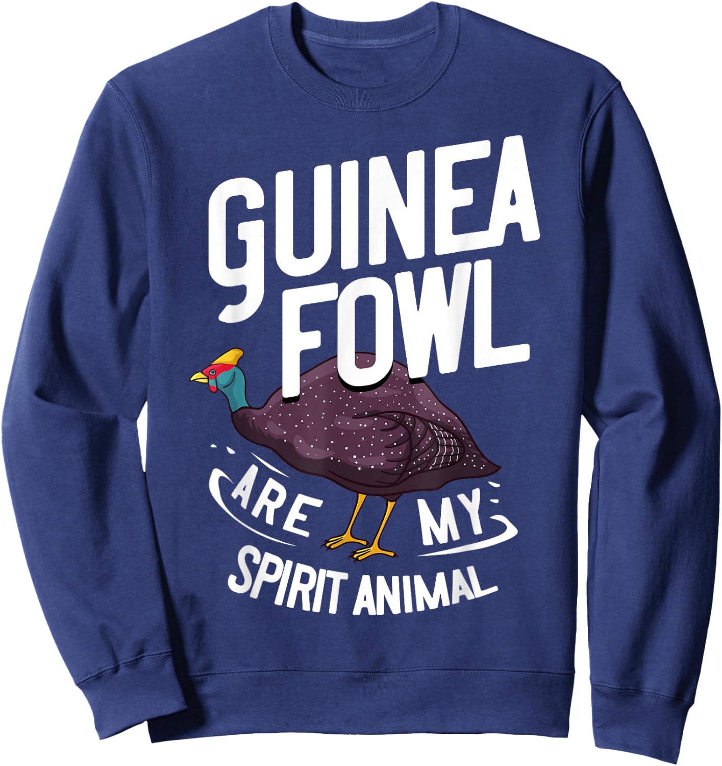 Guinea Fowl Gift Chicken Hen Farmer Sweatshirt - Sweatshirt | Navy
