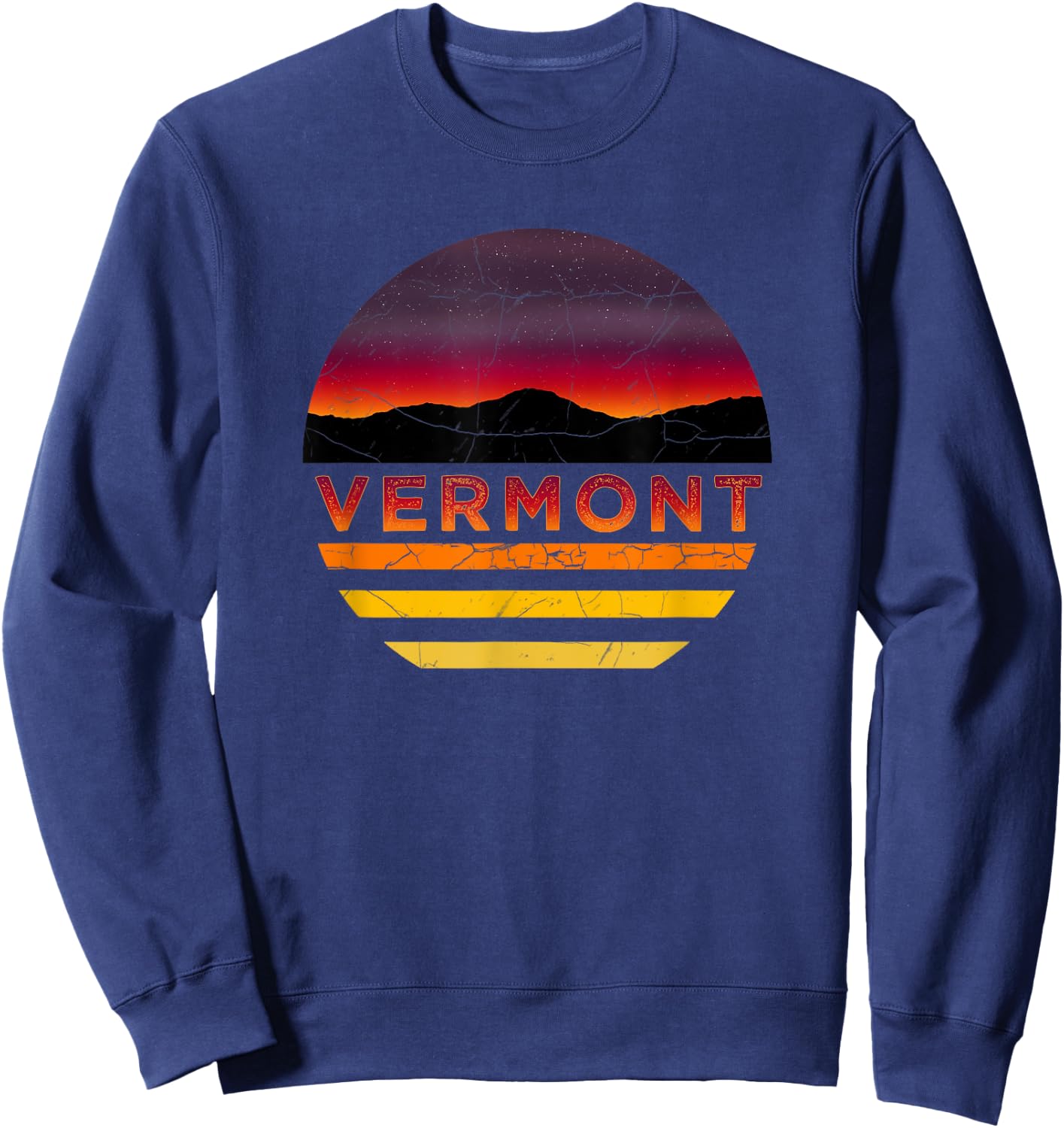 Retro Vintage Vermont Vacation Souvenir Sweatshirt - Sweatshirt | Navy