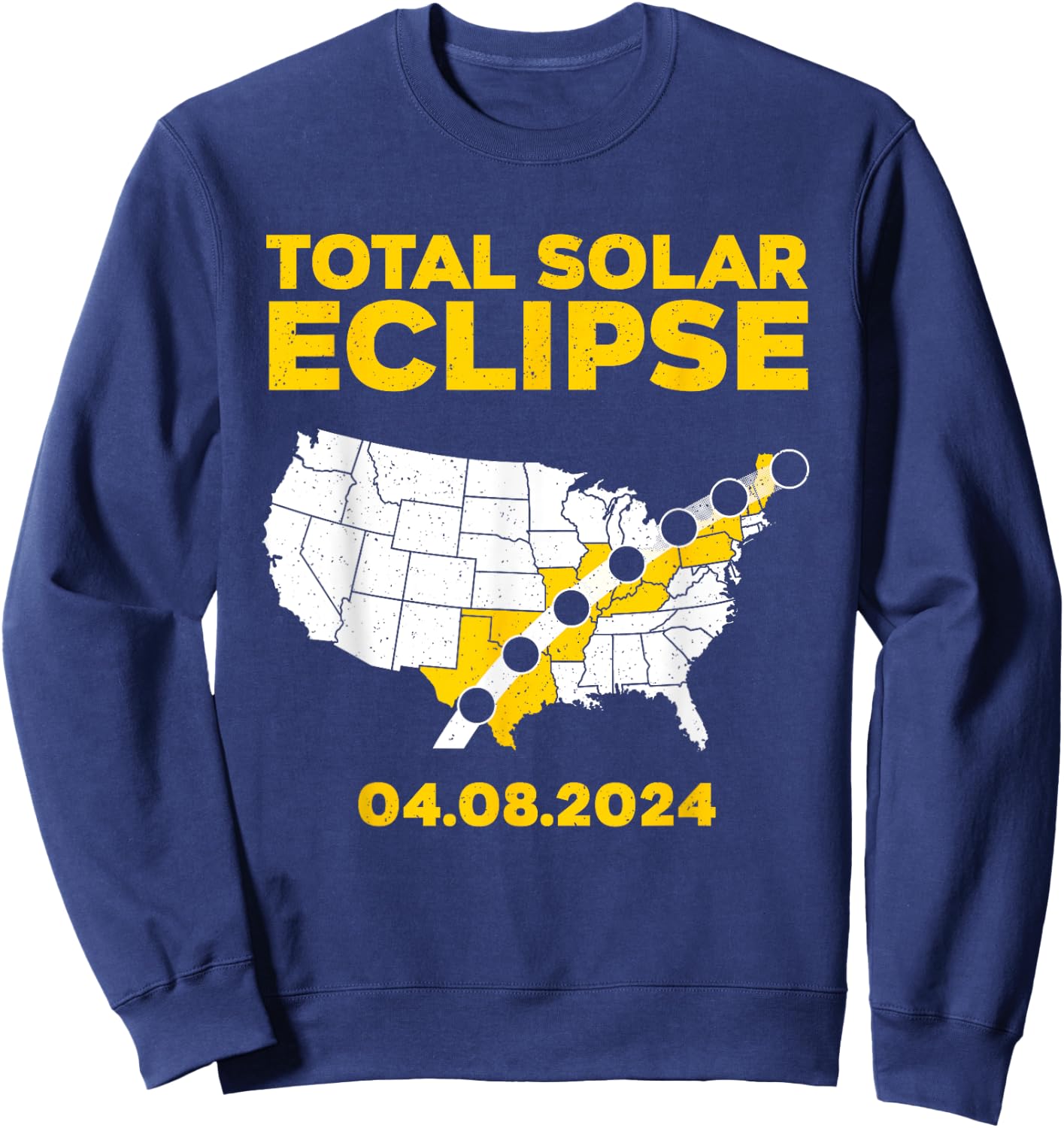 Solar Eclipse 2024 Design Women 2024 Solar Eclipse Sweatshirt - Sweatshirt | Navy