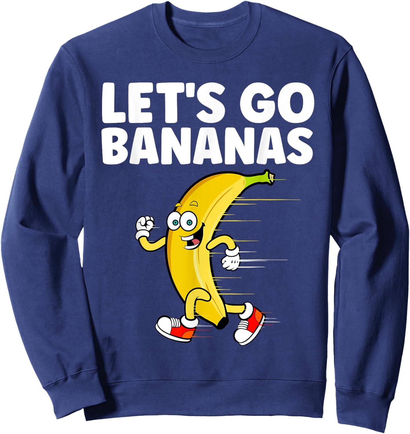 Banana Art Women Kids Hawaiian Fruit Bananas Lover Sweatshirt - Sweatshirt | Navy
