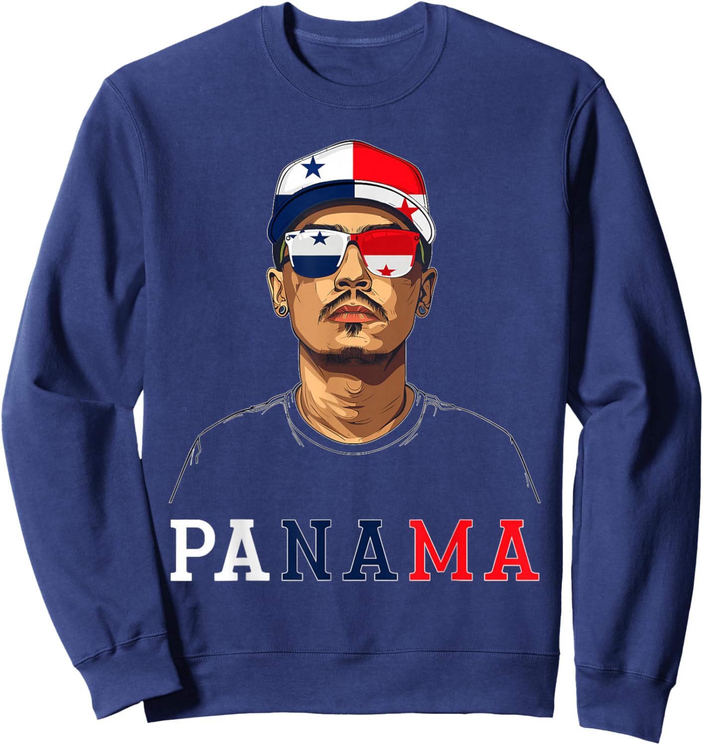 Panama Flag Outfit Souvenirs Country Panamanian Sweatshirt - Sweatshirt | Navy