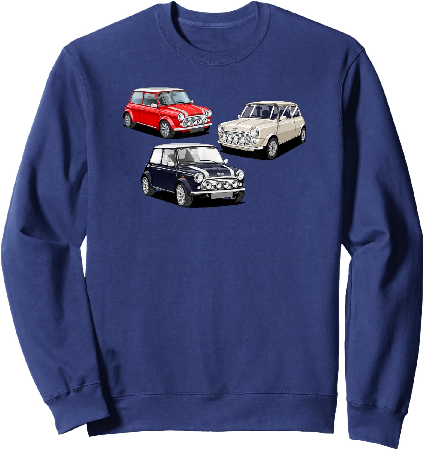 British Classic Cars - Red White and Blue Mini Collection Sweatshirt - Sweatshirt | Navy