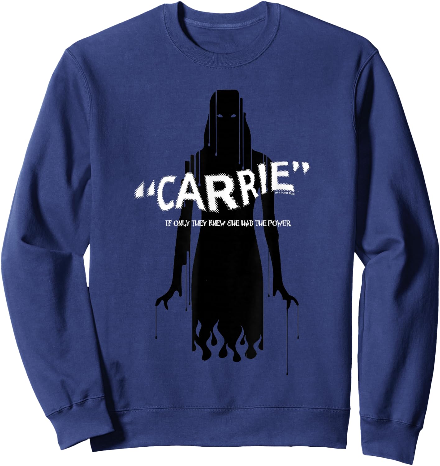 Carrie If Only They Knew She Had The Power Evil Silhouette Sweatshirt - Sweatshirt | Navy