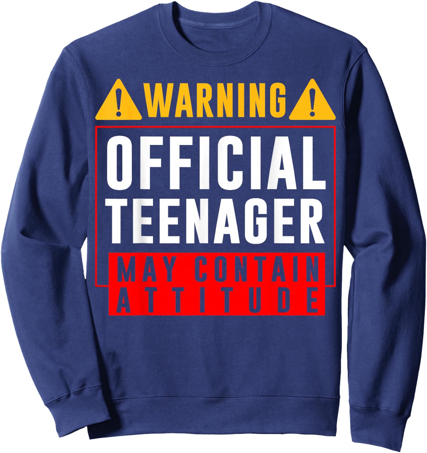 Boys and Girls - You are 13 - Sign Warning Offical Teenager Sweatshirt - Sweatshirt | Navy