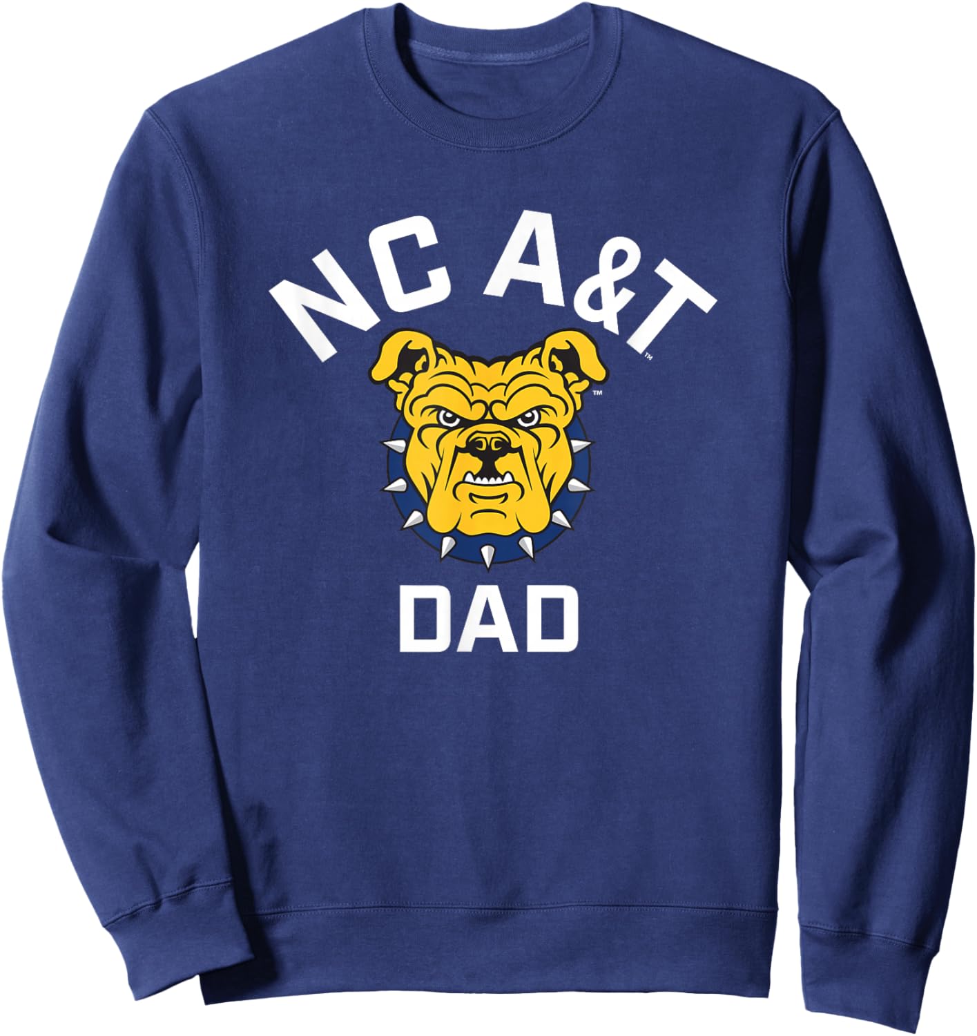 North Carolina A&T State University Aggies Arched Dad Sweatshirt - Sweatshirt | Navy