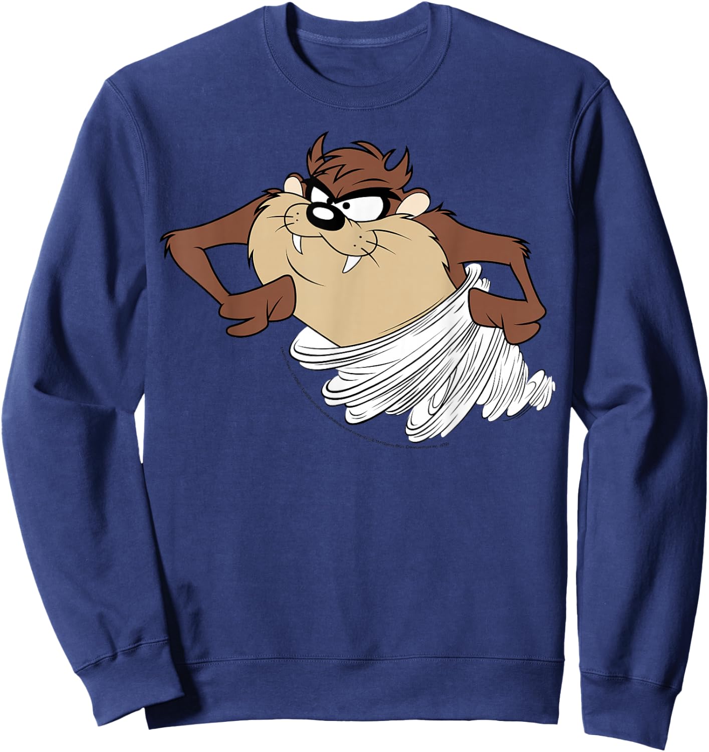 Looney Tunes Tasmanian Devil Tornado Retro Poster Sweatshirt - Sweatshirt | Navy