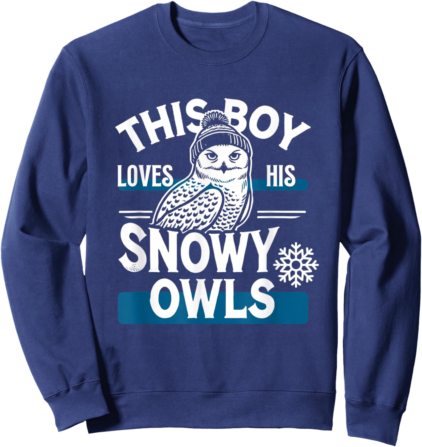 Snowy Owl Boys Snowy Owl Lover Snowy Owls Sweatshirt - Sweatshirt | Navy