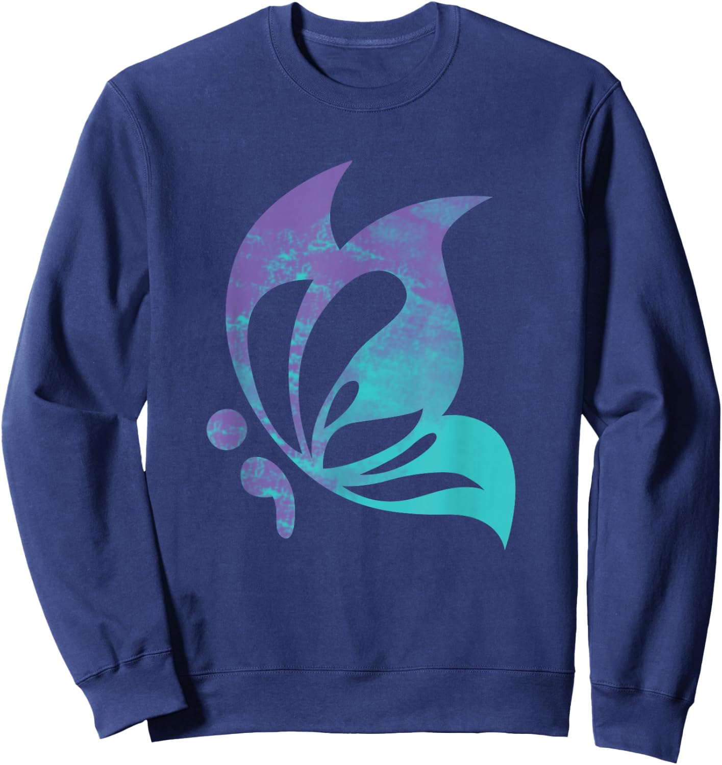 Semicolon Butterfly Mental Suicide Prevention Awareness Sweatshirt - Sweatshirt | Navy