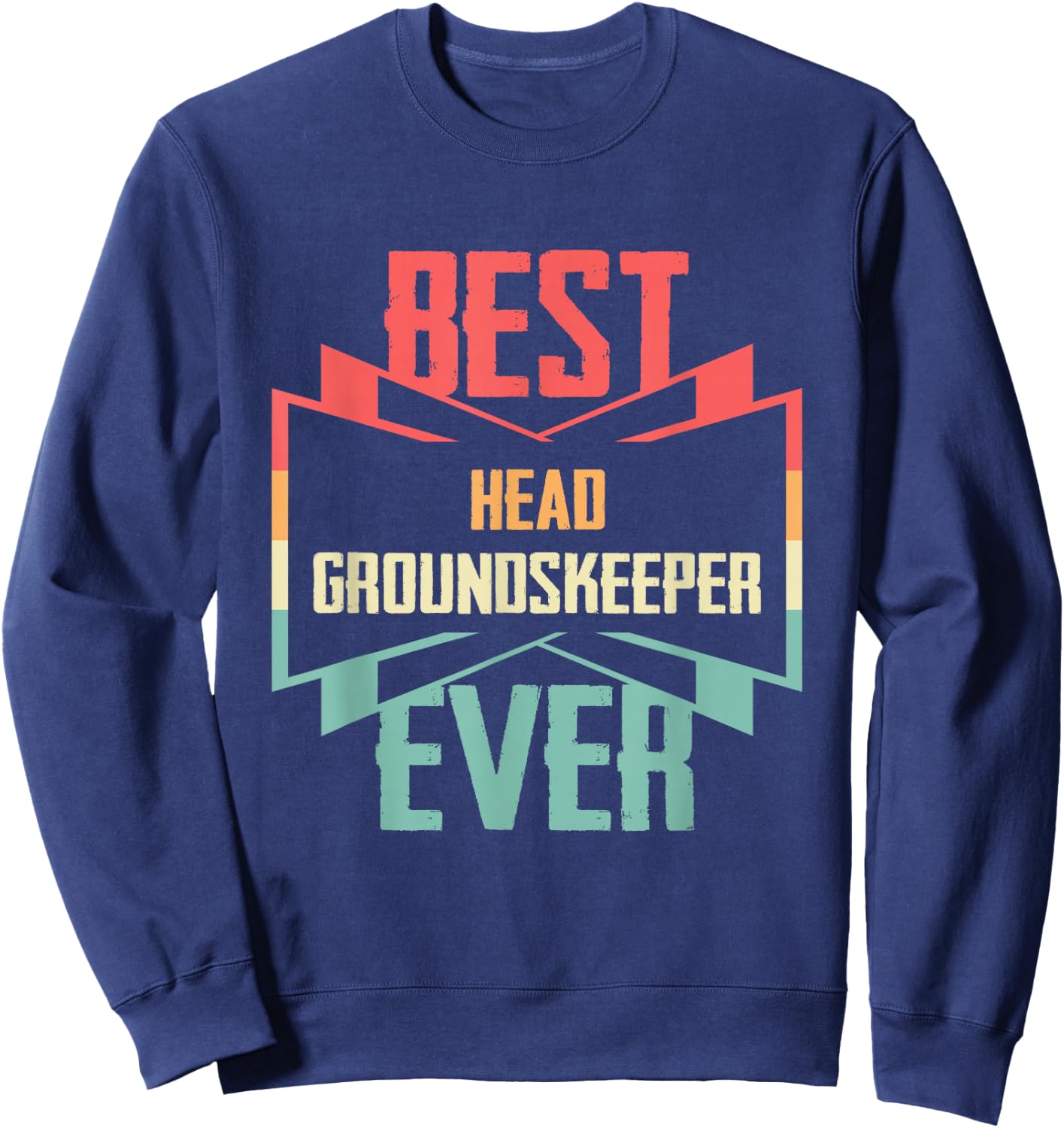 Vintage Best Head Groundskeeper Ever Sweatshirt - Sweatshirt | Navy