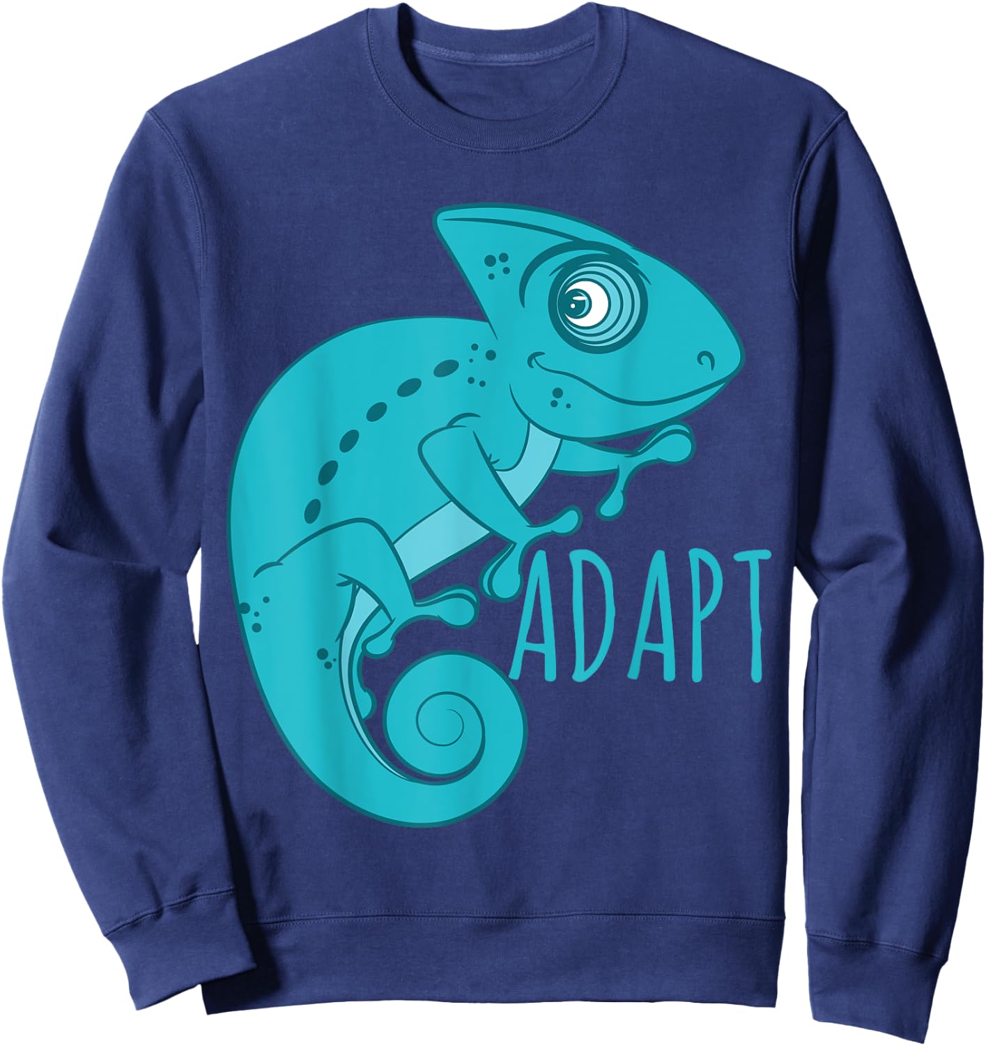 Chameleon T Shirt - Blue Art Chameleon - Adapt Sweatshirt - Sweatshirt | Navy