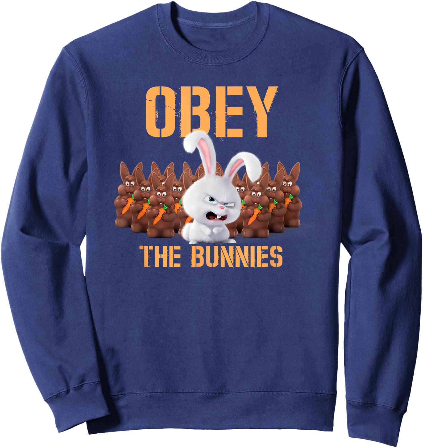 Pets 2 obey the rabbits Sweatshirt - Sweatshirt | Navy