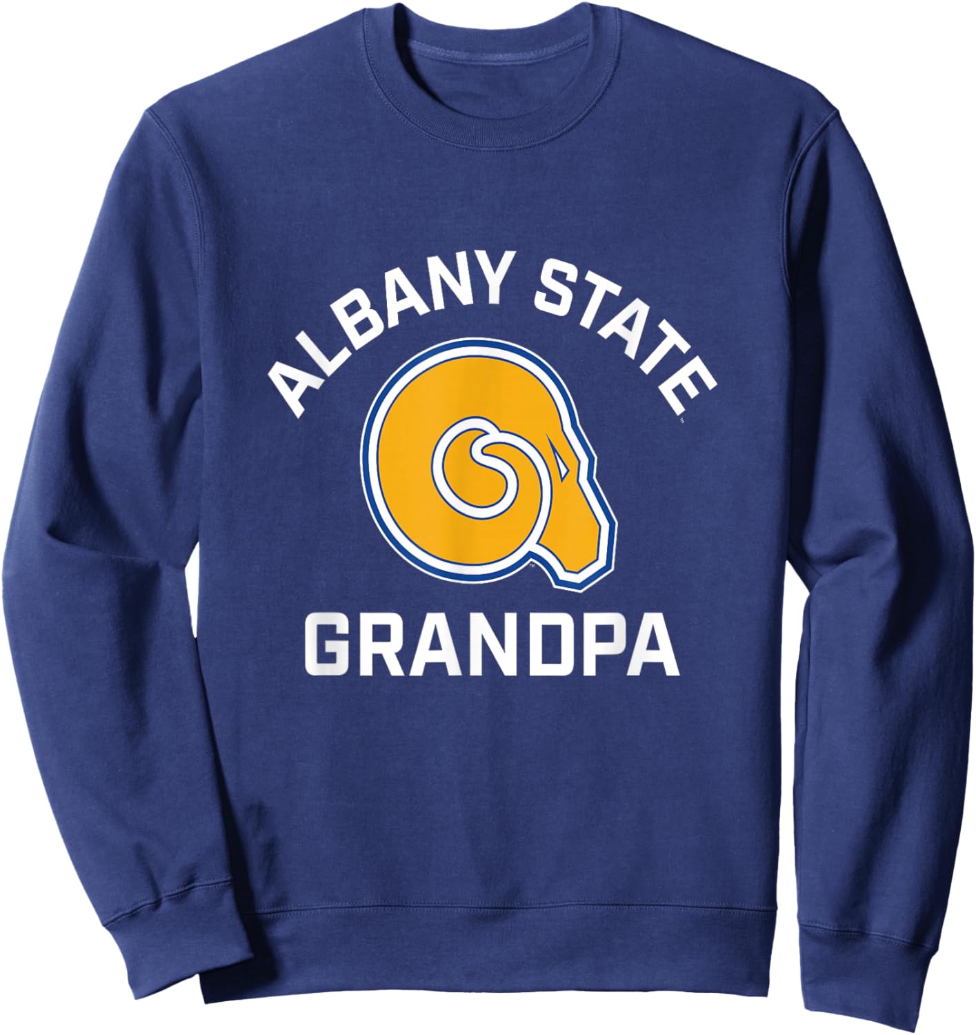 Albany State University Golden Rams Arched Grandpa Sweatshirt - Sweatshirt | Navy
