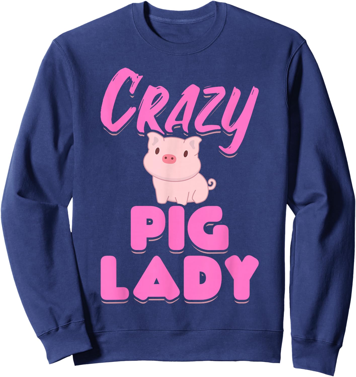 Crazy Pig Lady Sweatshirt - Sweatshirt | Navy