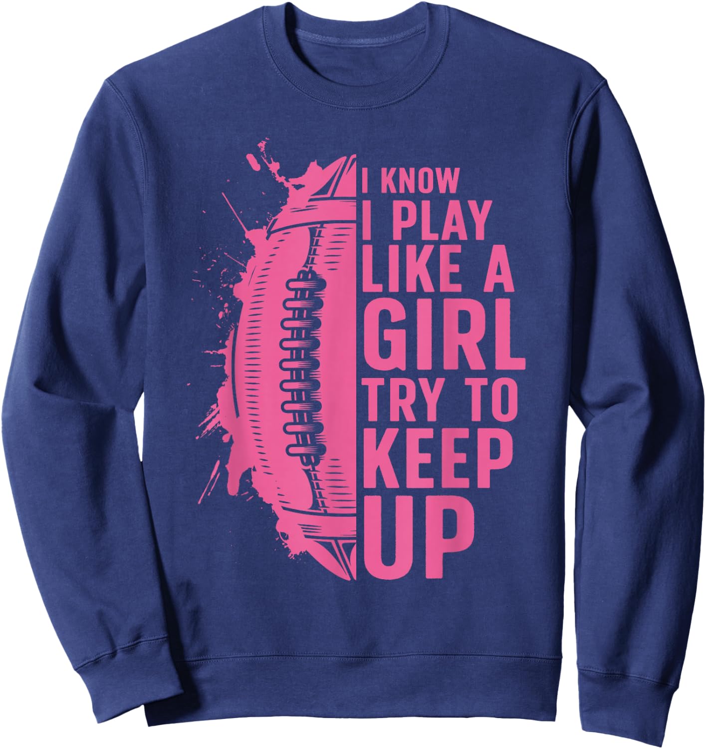 Cool Football Girls Football Player Coach Sports Sweatshirt - Sweatshirt | Navy