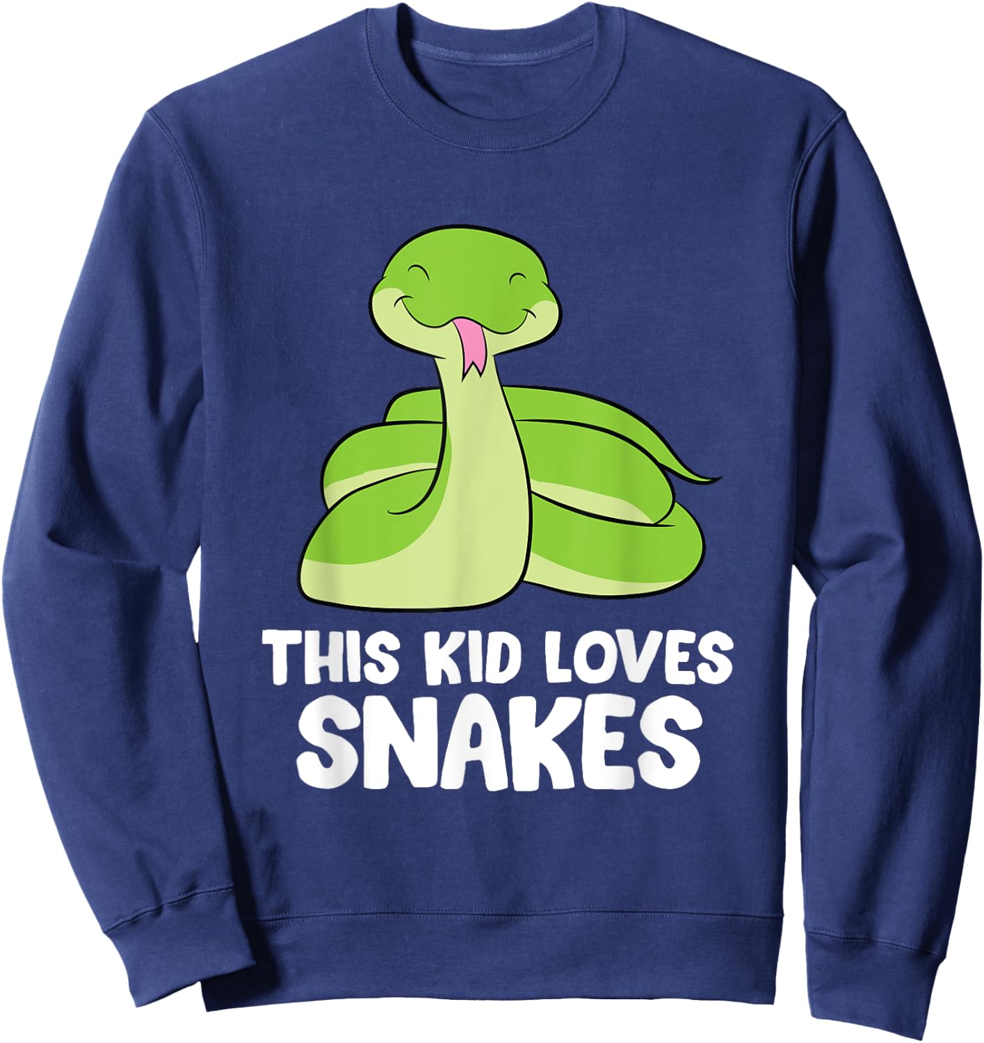 This Kid Loves Snakes Toddlers Kids Snakes Sweatshirt - Sweatshirt | Navy