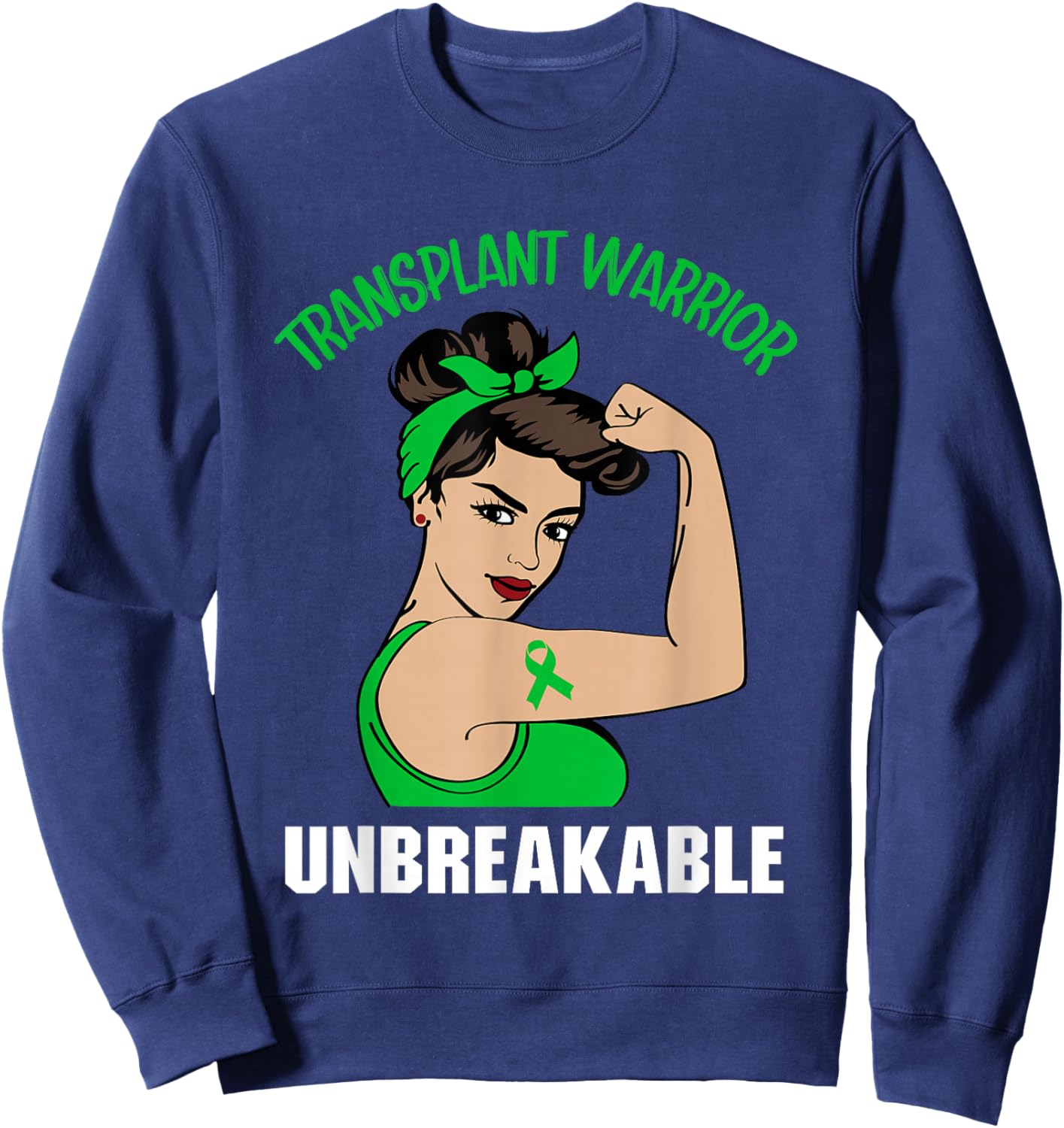 Transplant Warrior Unbreakable Sweatshirt - Sweatshirt | Navy
