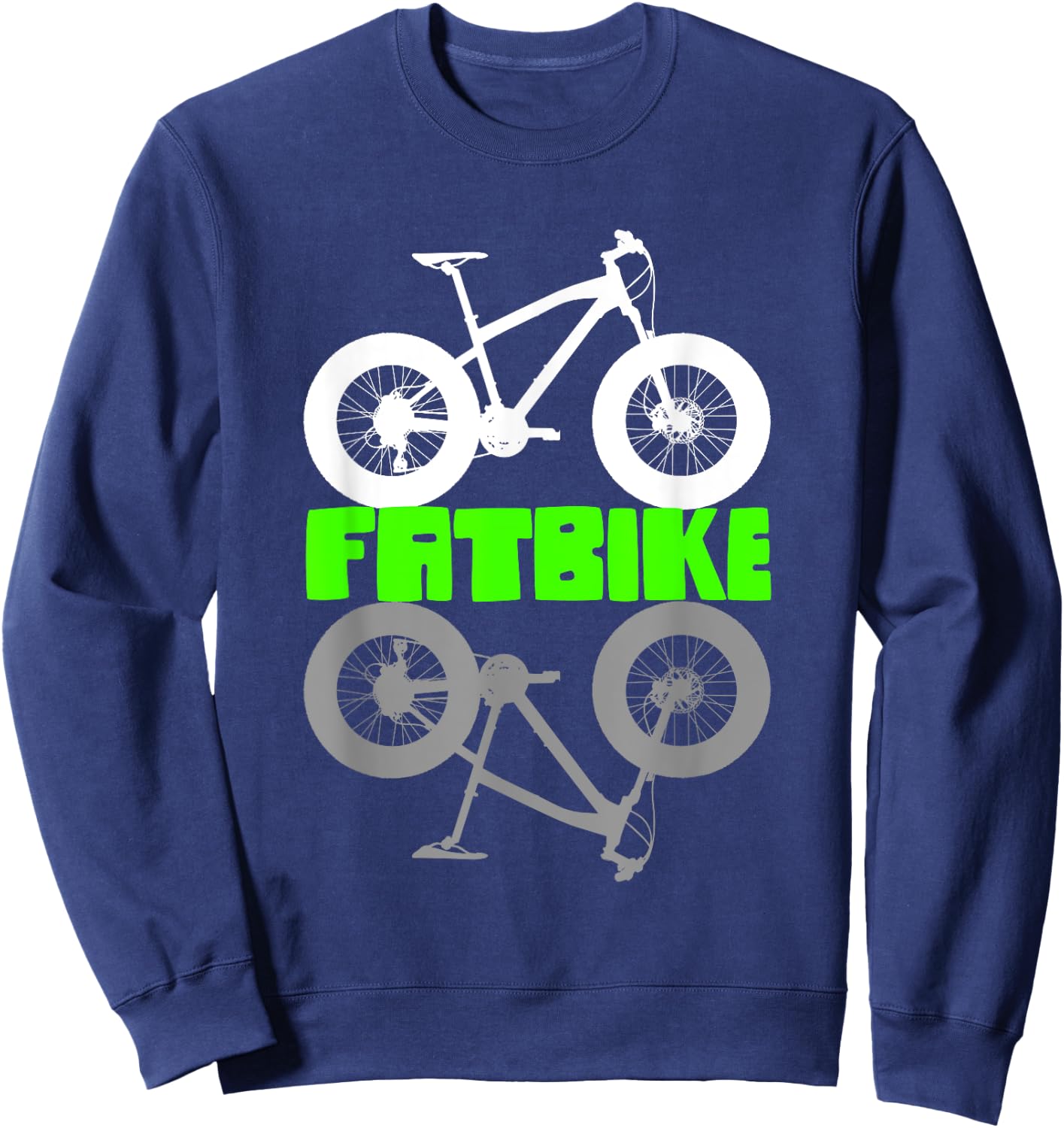 Fat Bike, Fat Bike, Mountain Bike, Fat Bike Sweatshirt - Sweatshirt | Navy