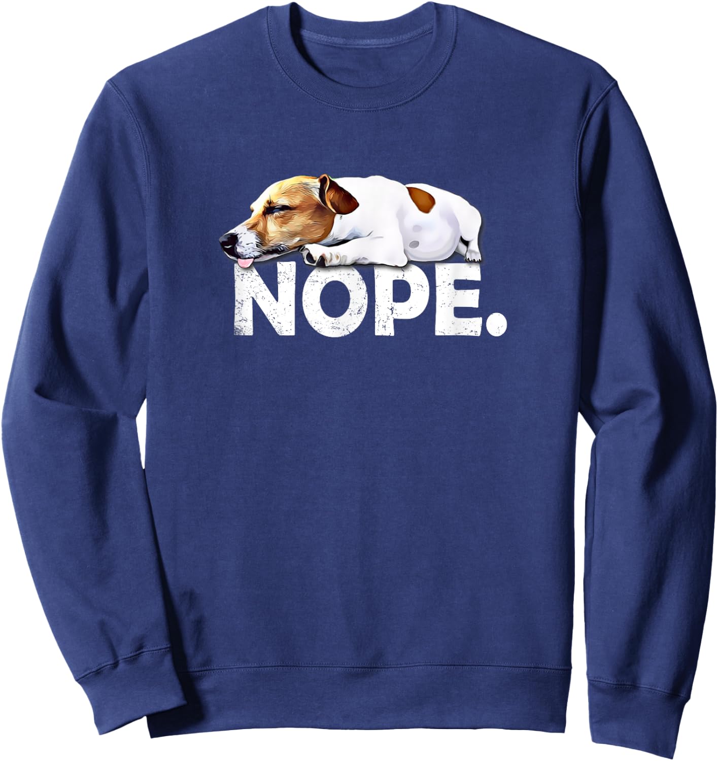 NOPE JRT Dog Lover Jack Russell Men Women Girls Kids Sweatshirt - Sweatshirt | Navy
