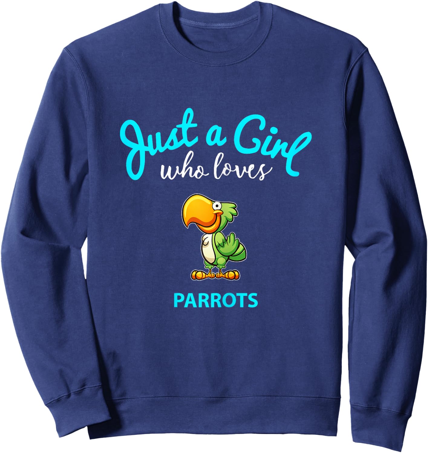 Parrot Shirt for Girls | Children Parrot Sweatshirt - Sweatshirt | Navy