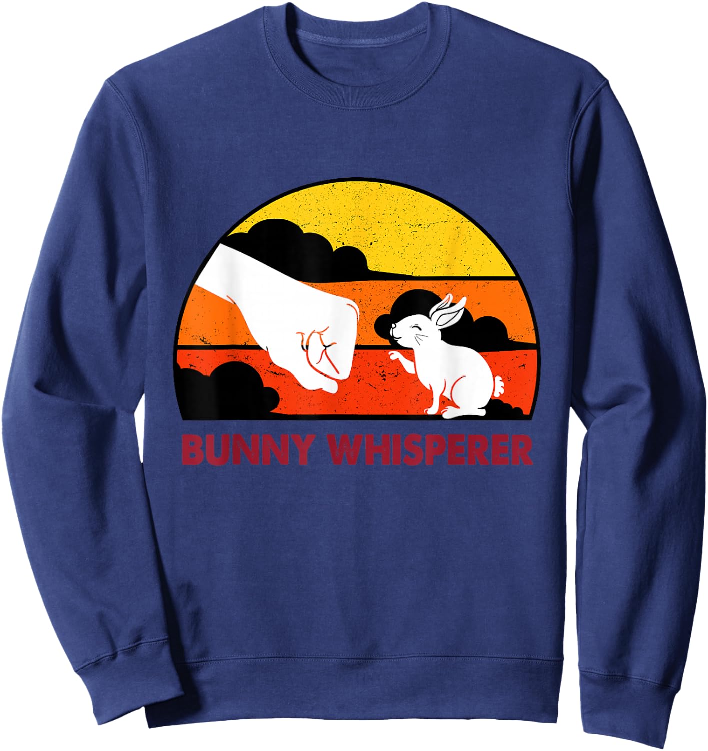 Hasenflüsterer Rabbit Dad Father Rabbit Whisperer Sweatshirt - Sweatshirt | Navy