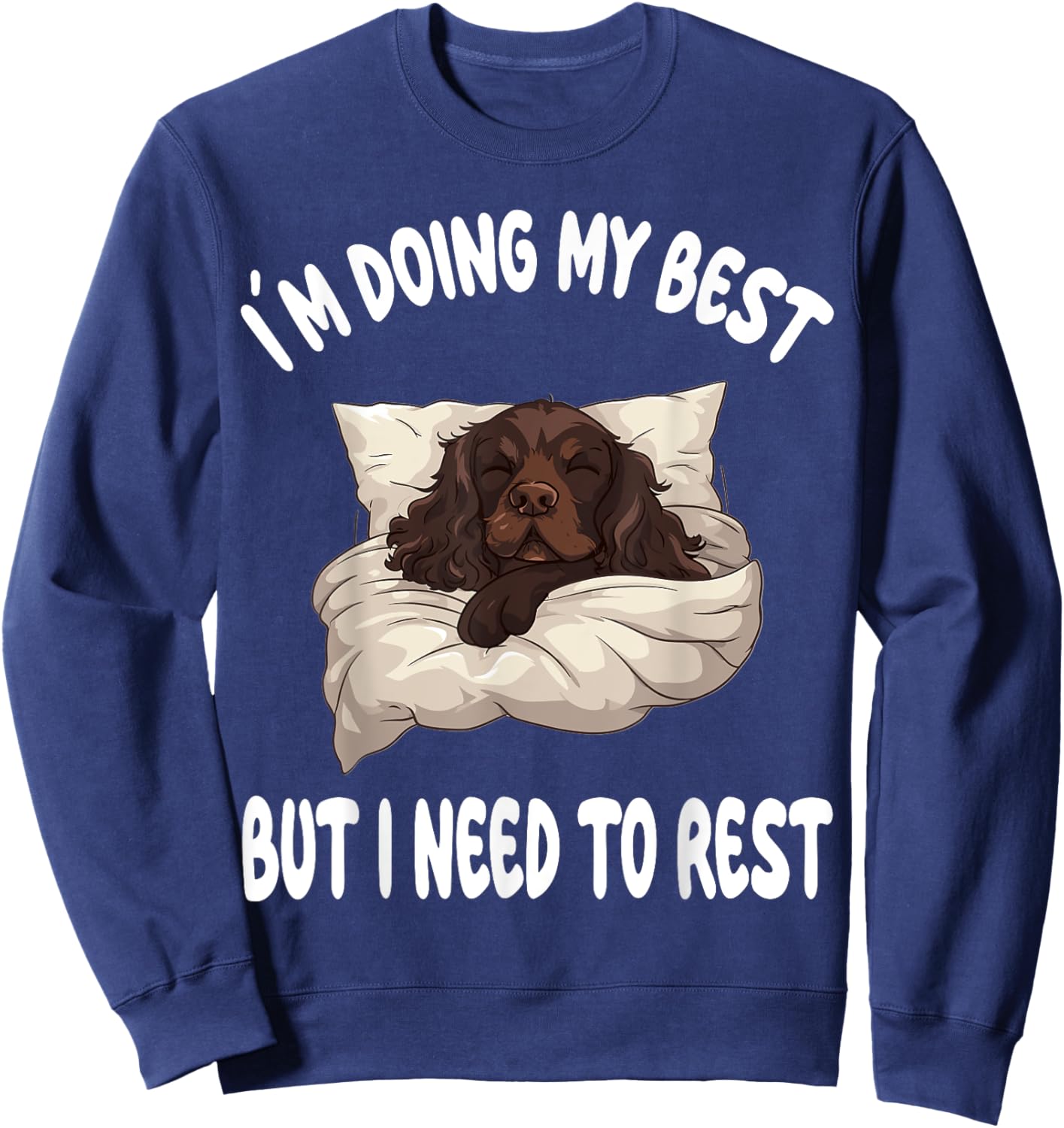 Boykin Spaniel Official Sleepshirt Pajamas Nightgown Sweatshirt - Sweatshirt | Navy