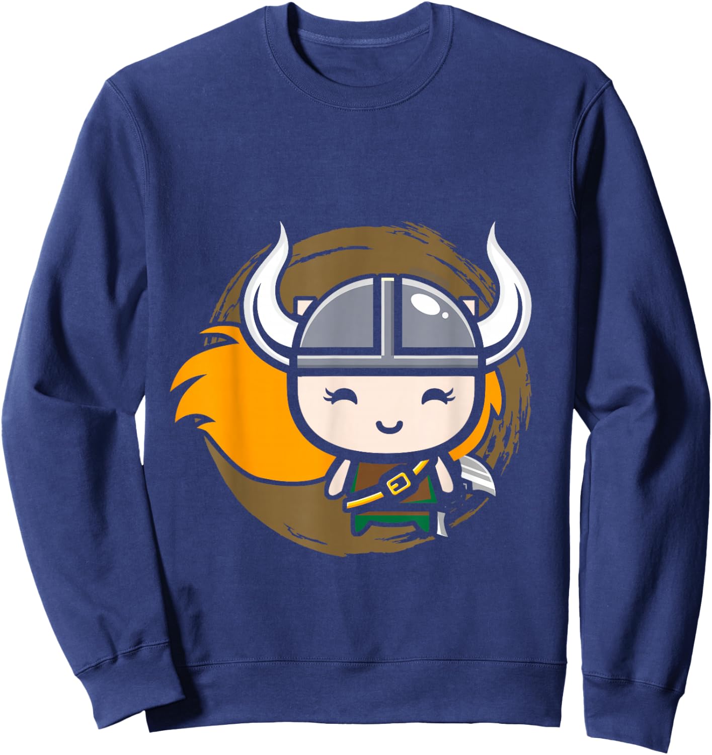 Cute Little Viking Girl Sweatshirt - Sweatshirt | Navy