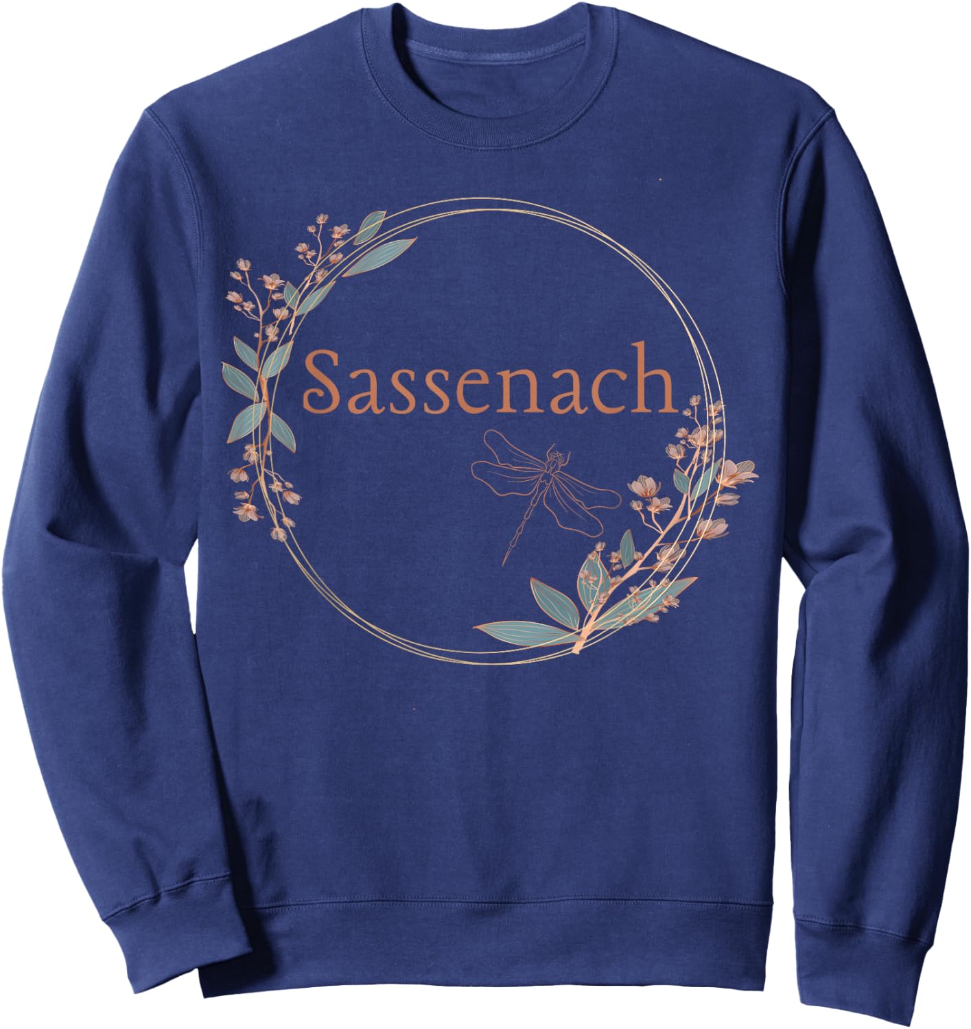 Sassenach Dragonfly Bohemian Wreath Sweatshirt - Sweatshirt | Navy