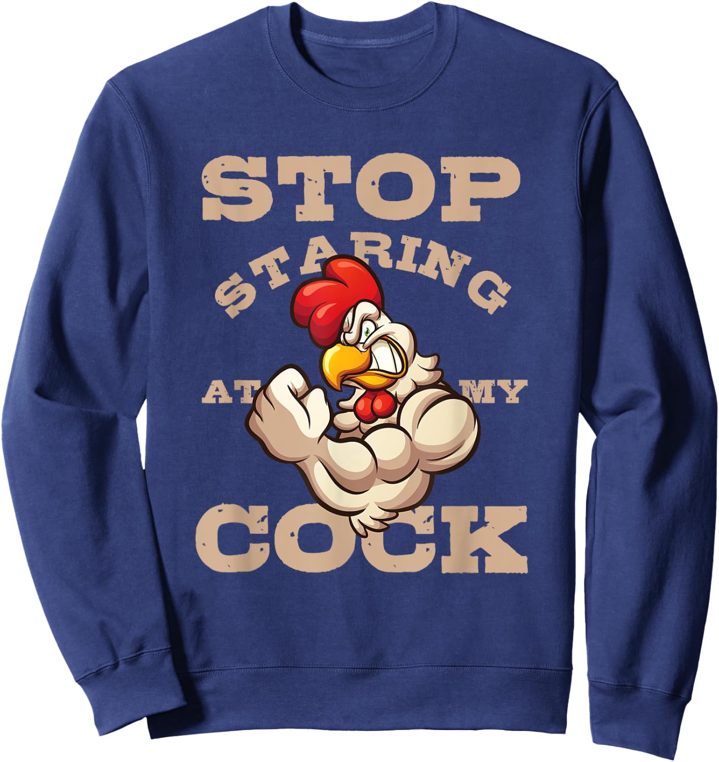 Chef Chef Staring Chicken Rooster Farmer Bird Gift Sweatshirt - Sweatshirt | Navy