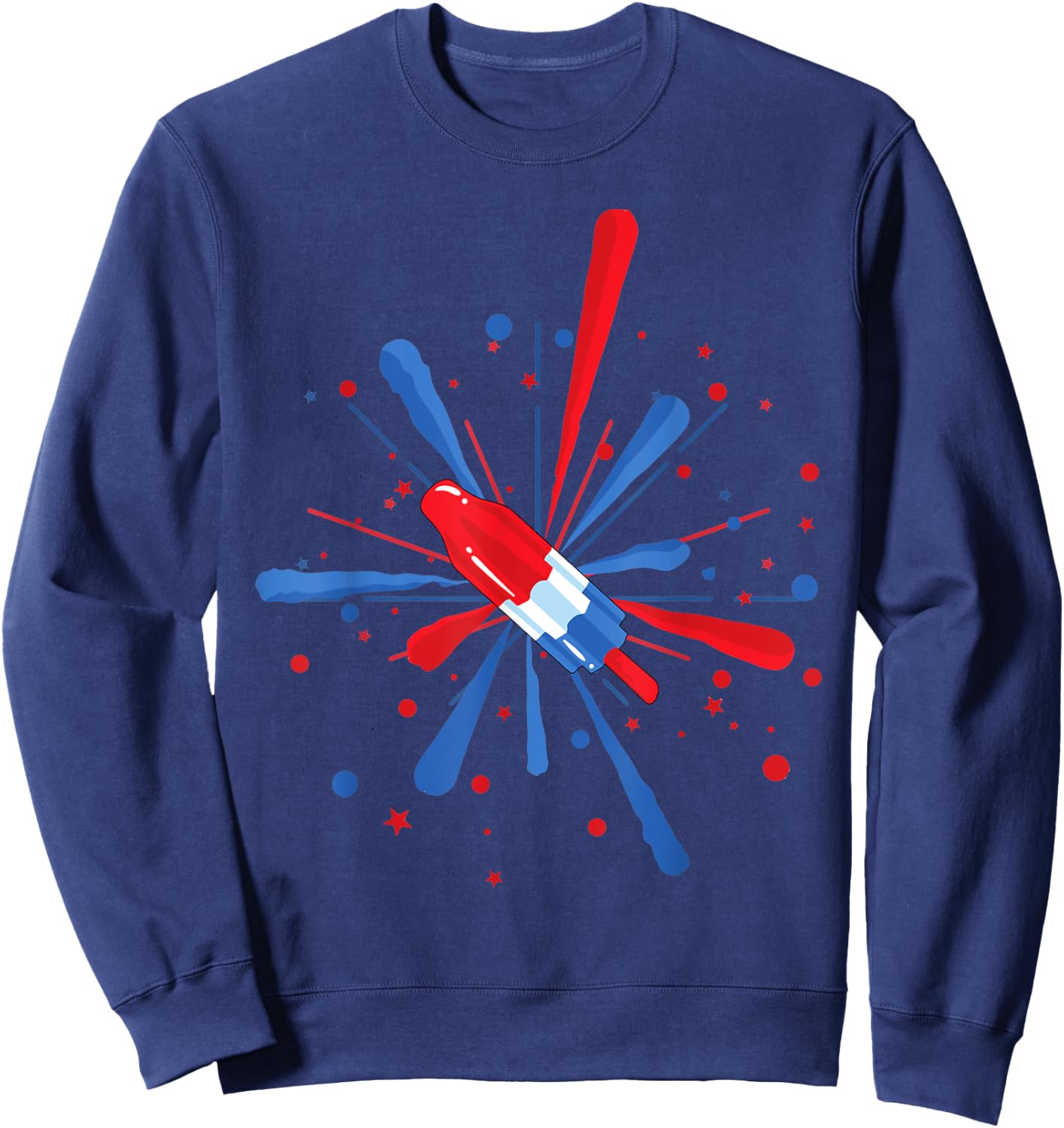 Fourth of July Fireworks Popsicle Sweatshirt - Sweatshirt | Navy