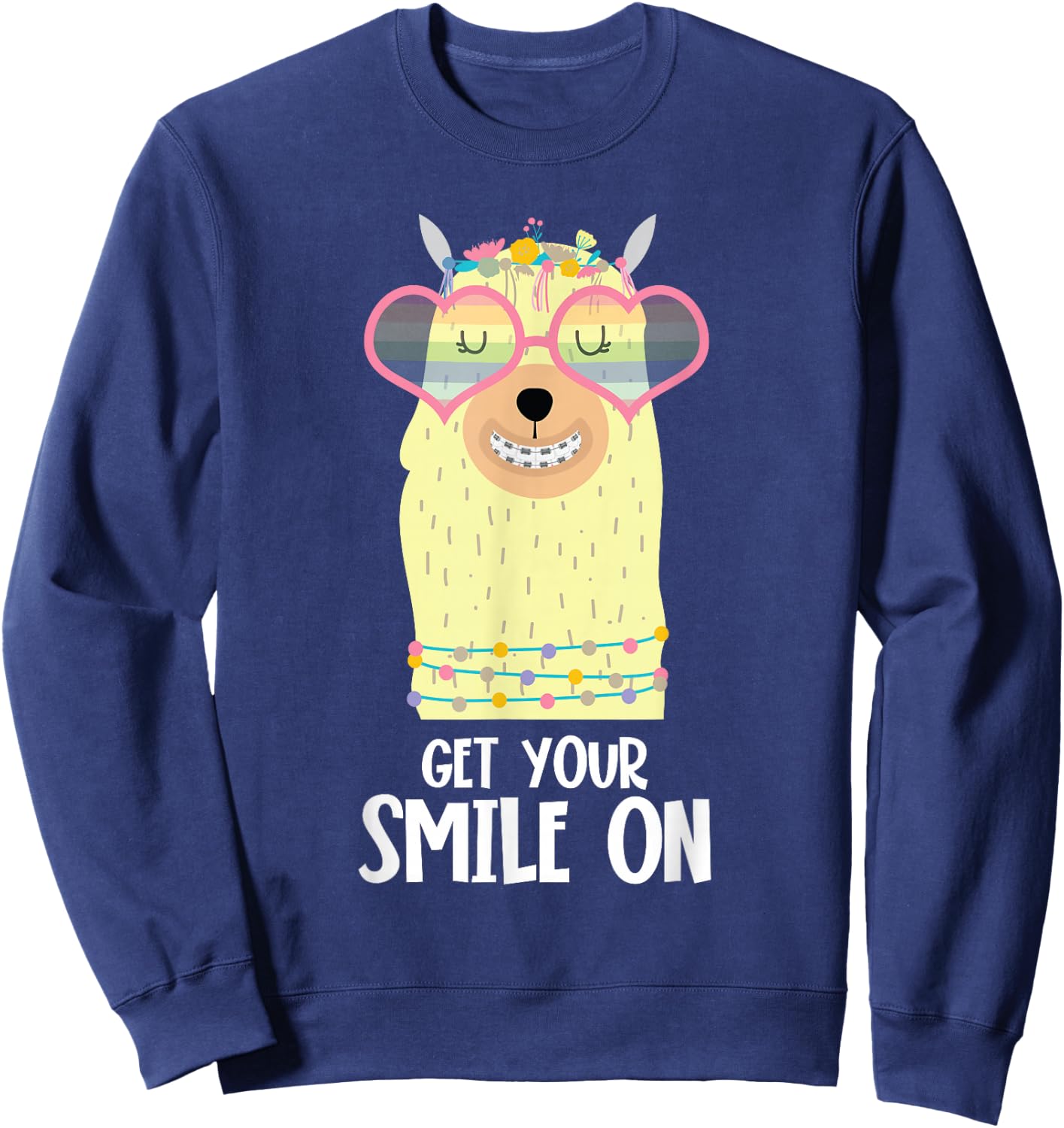 Orthodontist Animal Braces Boys Girls Kids Getting Braces Sweatshirt - Sweatshirt | Navy